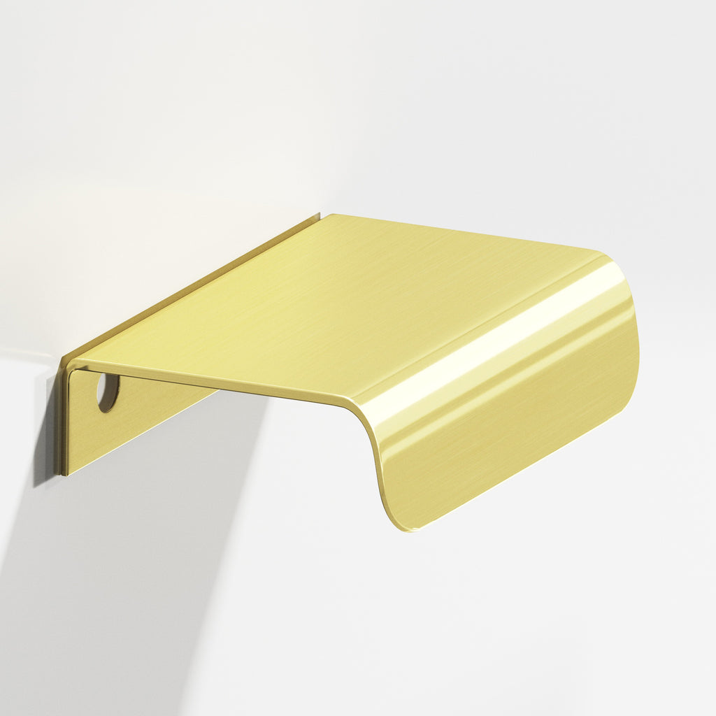 Colonial Bronze Series 708 1.5" Edge Pull With Rounded Lip Unlacquered Polished Brass / 1.5"