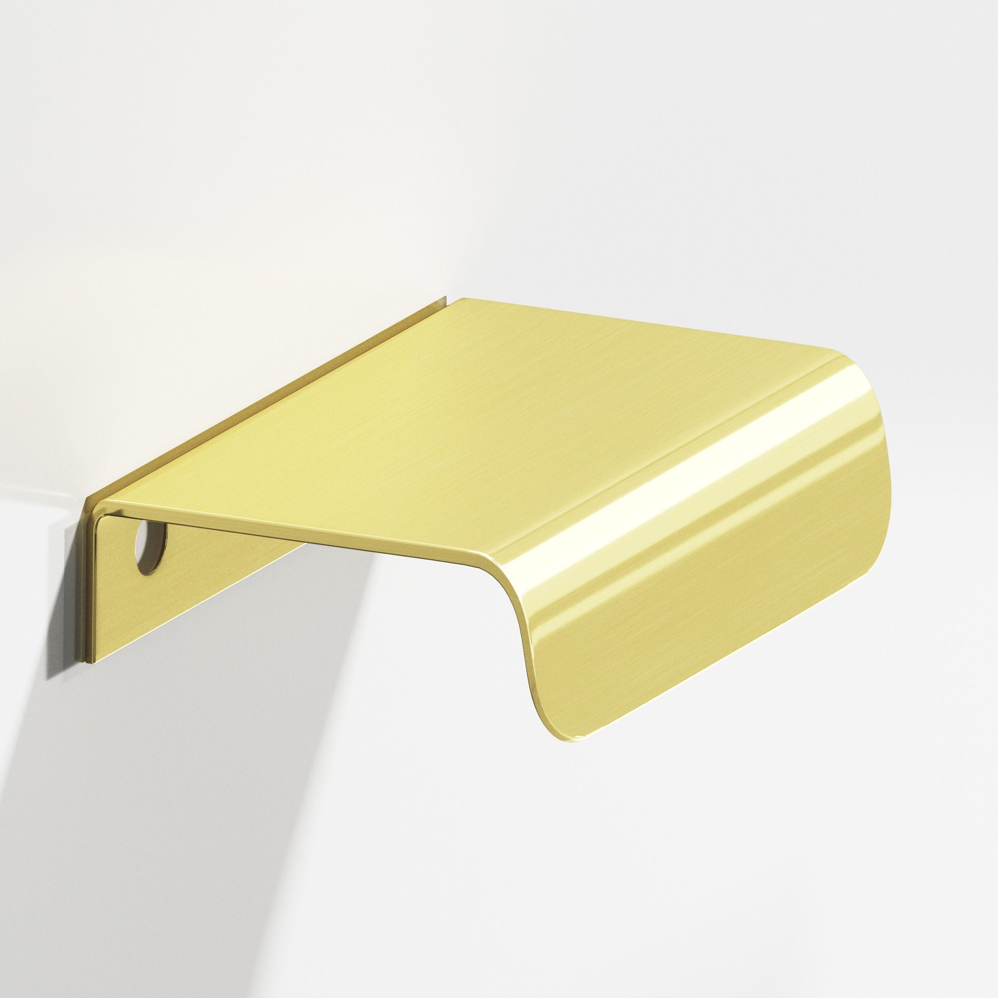 Colonial Bronze Series 708 2.5" Edge Pull With Rounded Lip Unlacquered Polished Brass / 2.5"