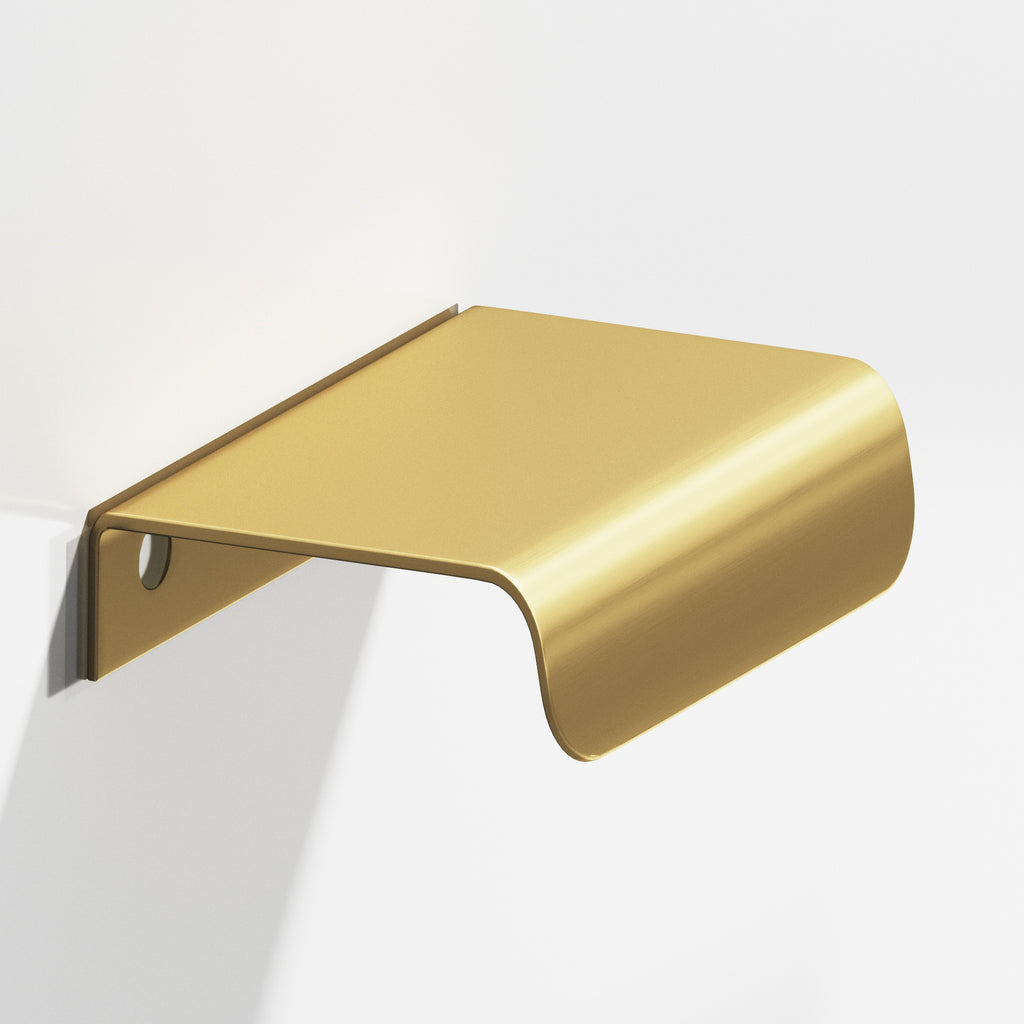 Colonial Bronze Series 708 1.5" Edge Pull With Rounded Lip Unlacquered Satin Brass / 1.5"
