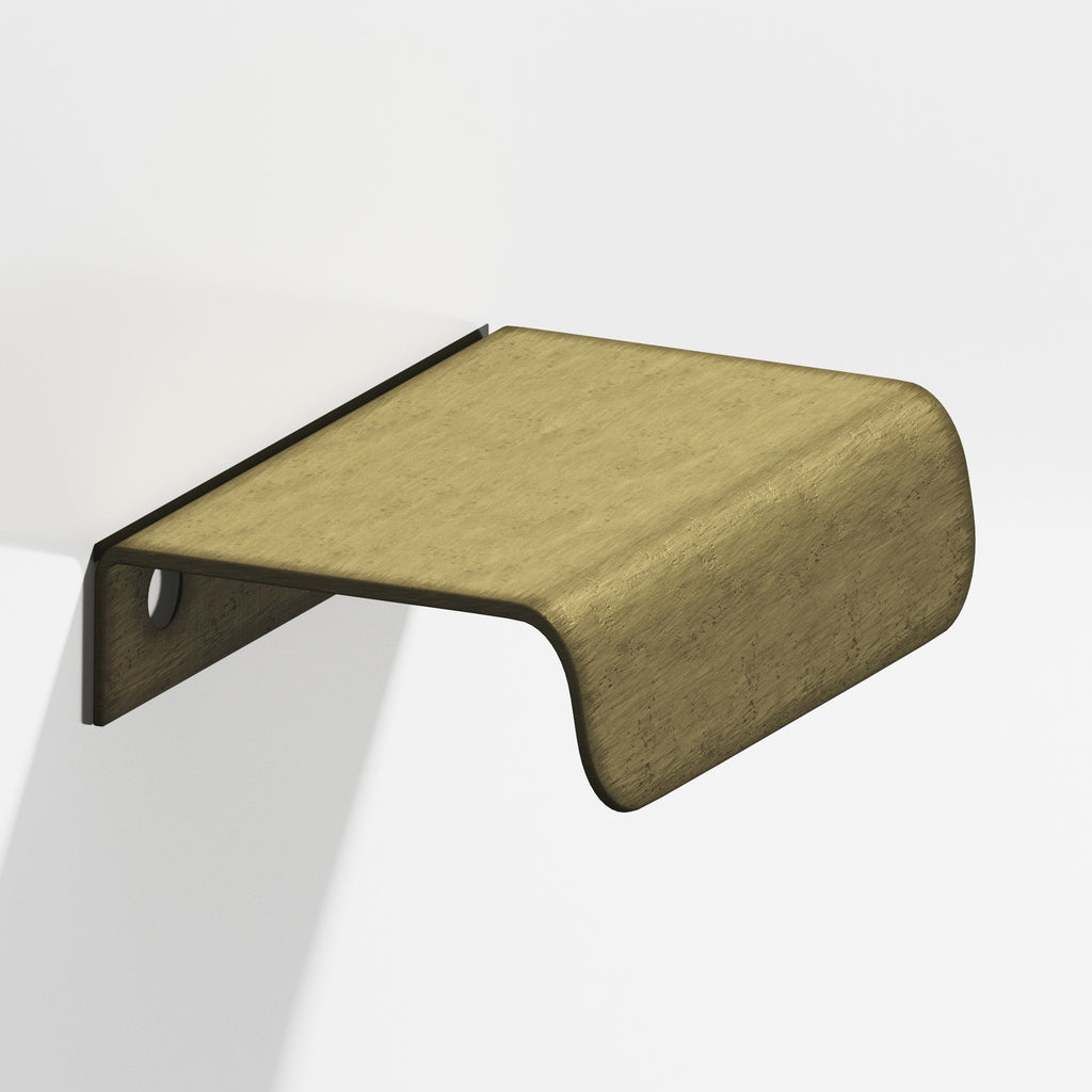 Colonial Bronze Series 708 1.5" Edge Pull With Rounded Lip Distressed Antique Brass / 1.5"