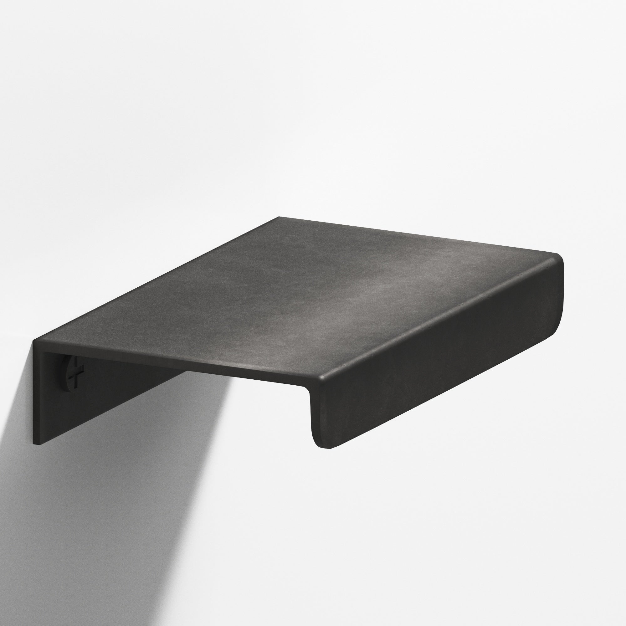 Colonial Bronze Series 710 4" Edge Pull With Straight Lip Distressed Satin Black / 4"