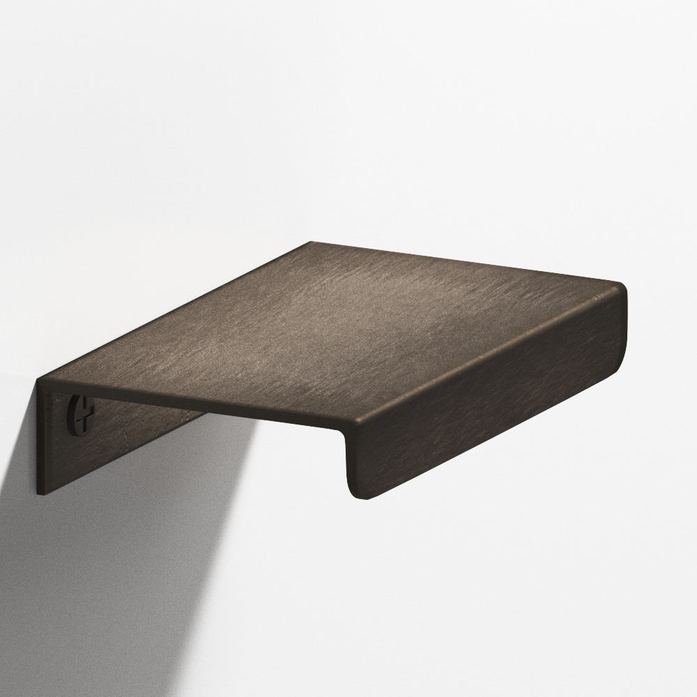 Colonial Bronze Series 710 4" Edge Pull With Straight Lip Distressed Pewter / 4"