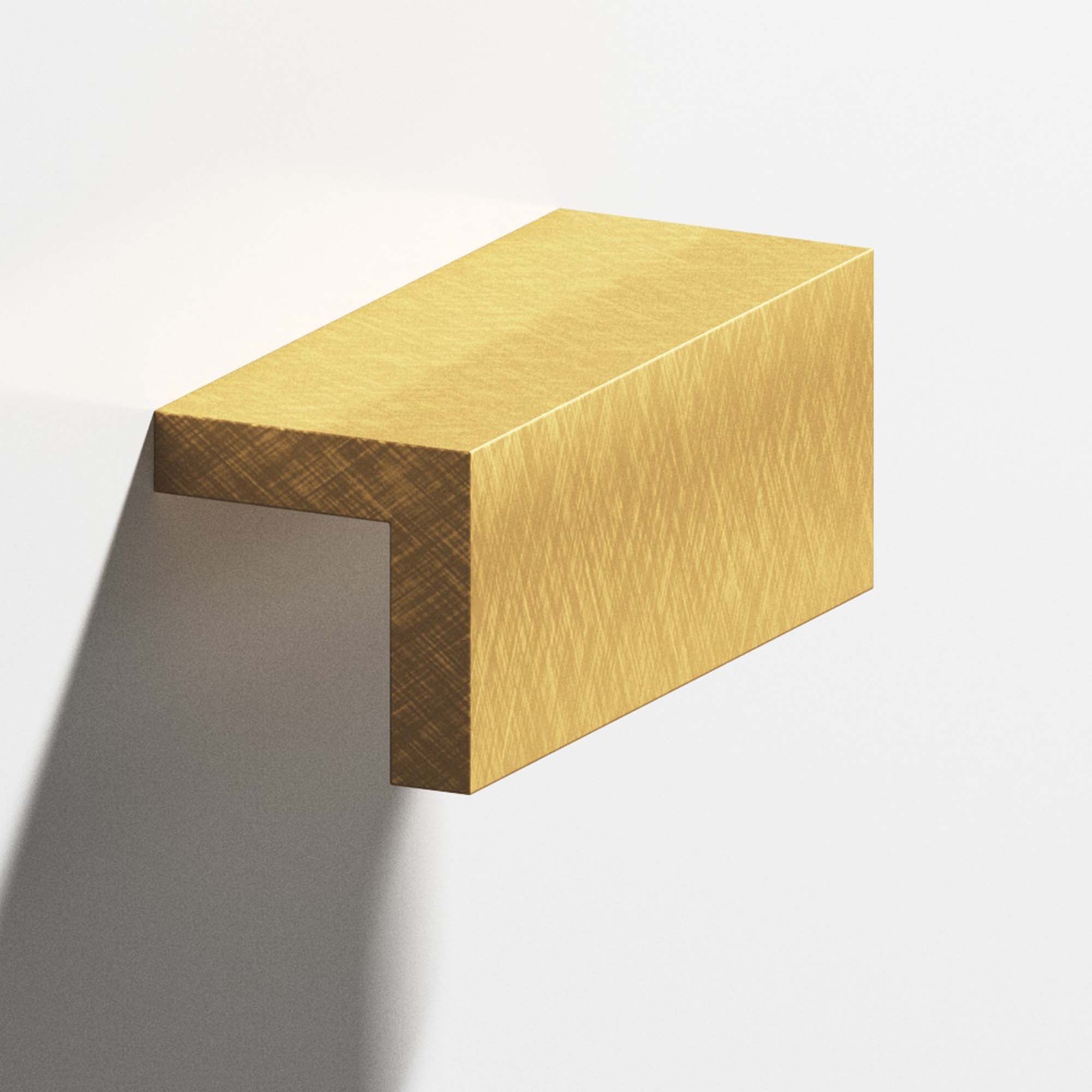 Colonial Bronze Series 712 8" L-Shaped Cabinet Edge Pull Weathered Brass / 8"