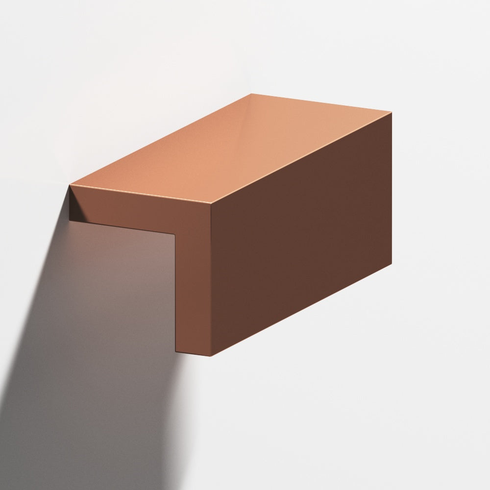 Colonial Bronze Series 712 16" L-Shaped Cabinet Edge Pull Polished Copper / 16"
