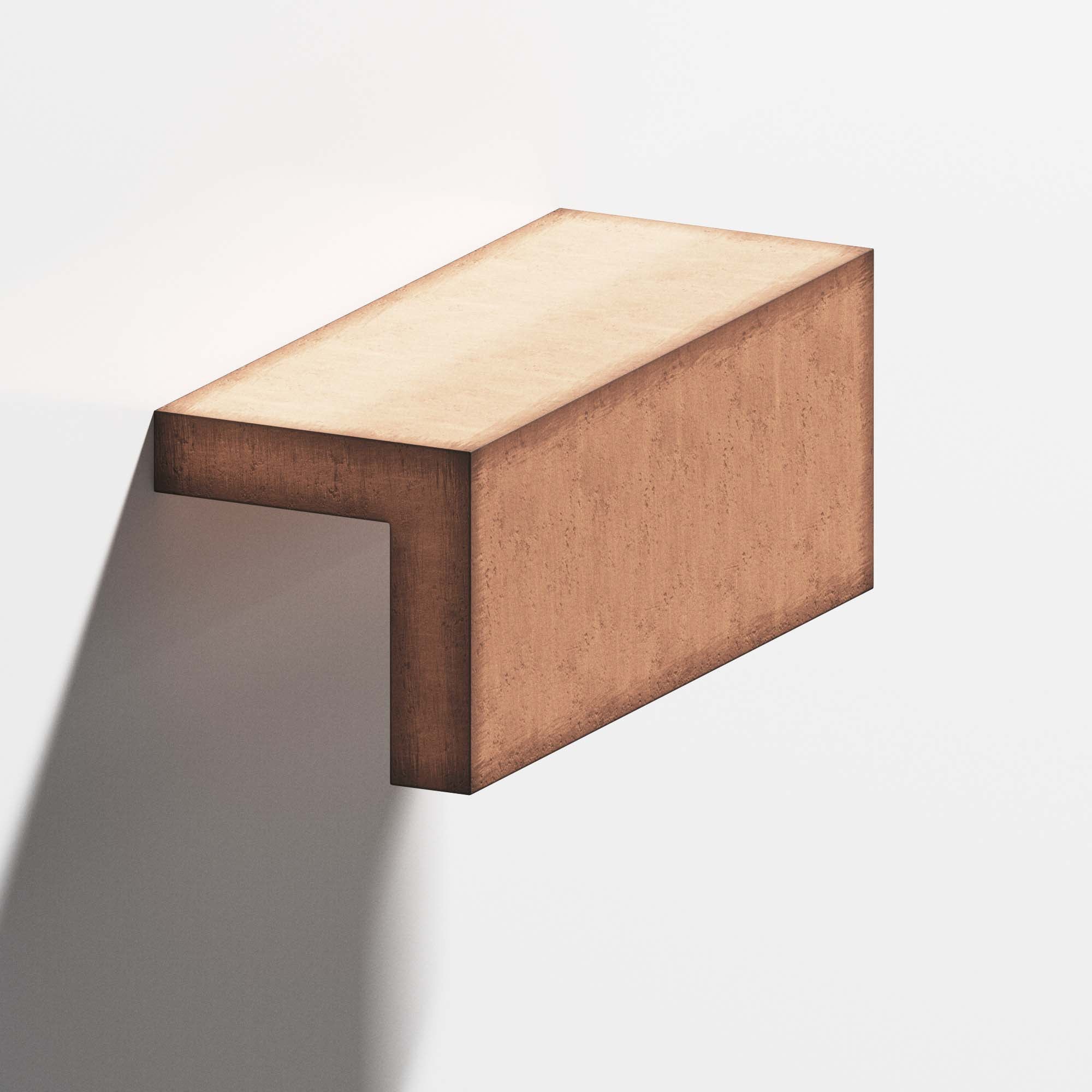 Colonial Bronze Series 712 4" L-Shaped Cabinet Edge Pull Distressed Antique Copper / 4"