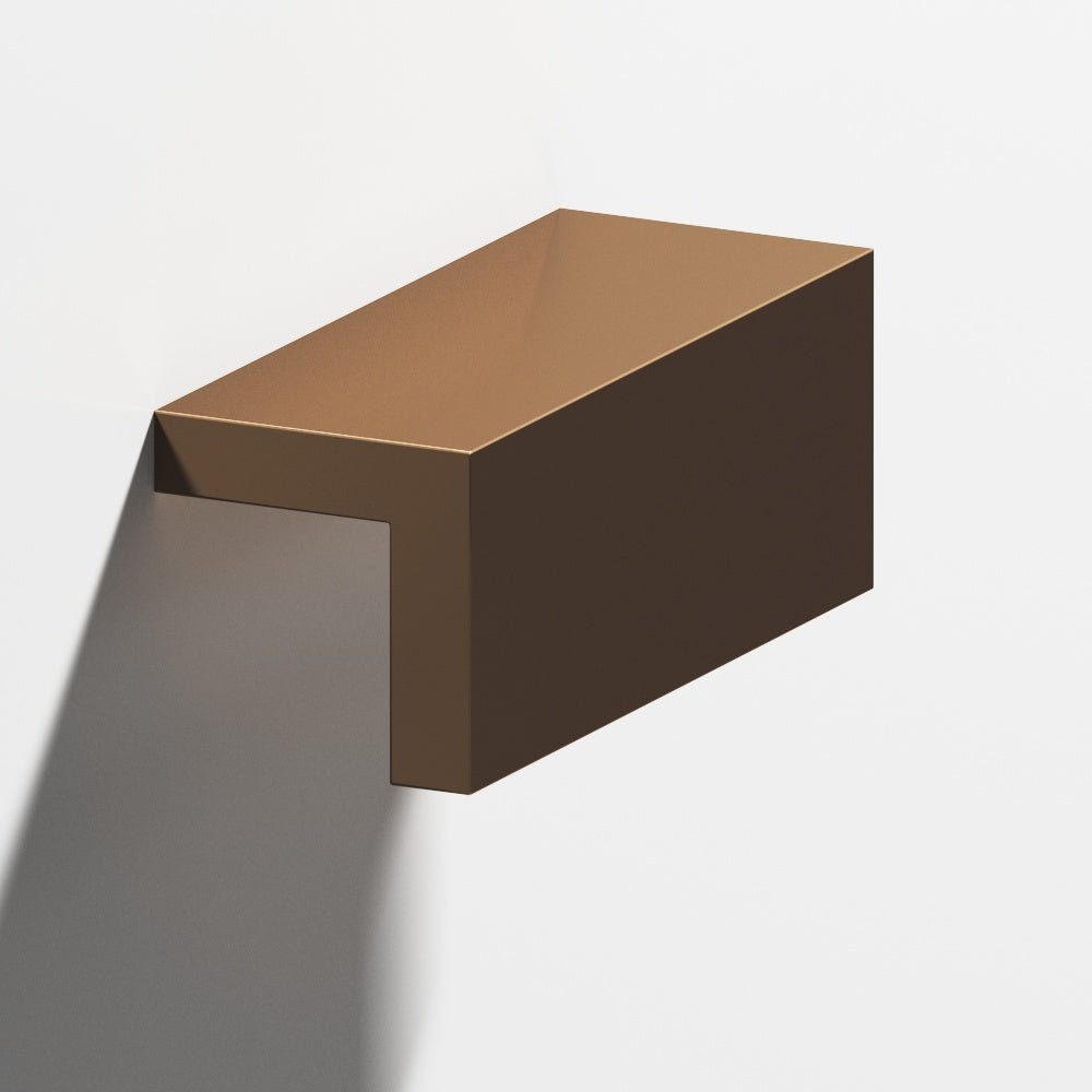 Colonial Bronze Series 712 8" L-Shaped Cabinet Edge Pull Polished Bronze / 8"