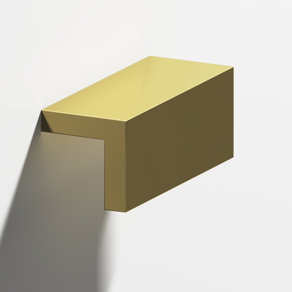 Colonial Bronze Series 712 1.5" L-Shaped Cabinet Edge Pull Polished Brass / 1.5"