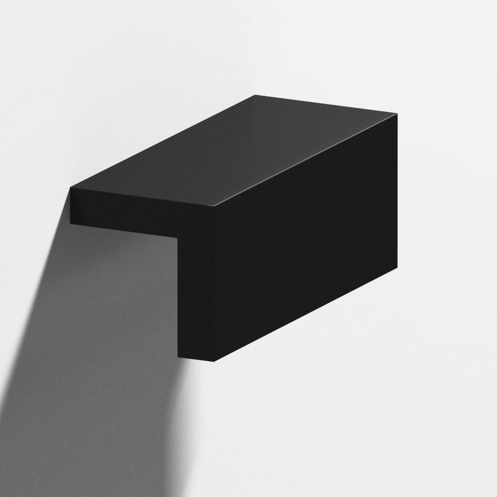 Colonial Bronze Series 712 8" L-Shaped Cabinet Edge Pull Satin Black / 8"