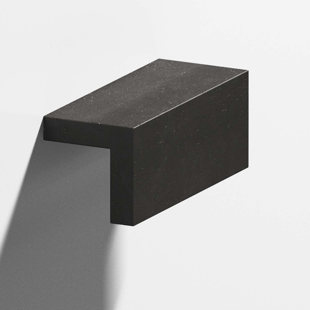 Colonial Bronze Series 712 16" L-Shaped Cabinet Edge Pull Distressed Satin Black / 16"