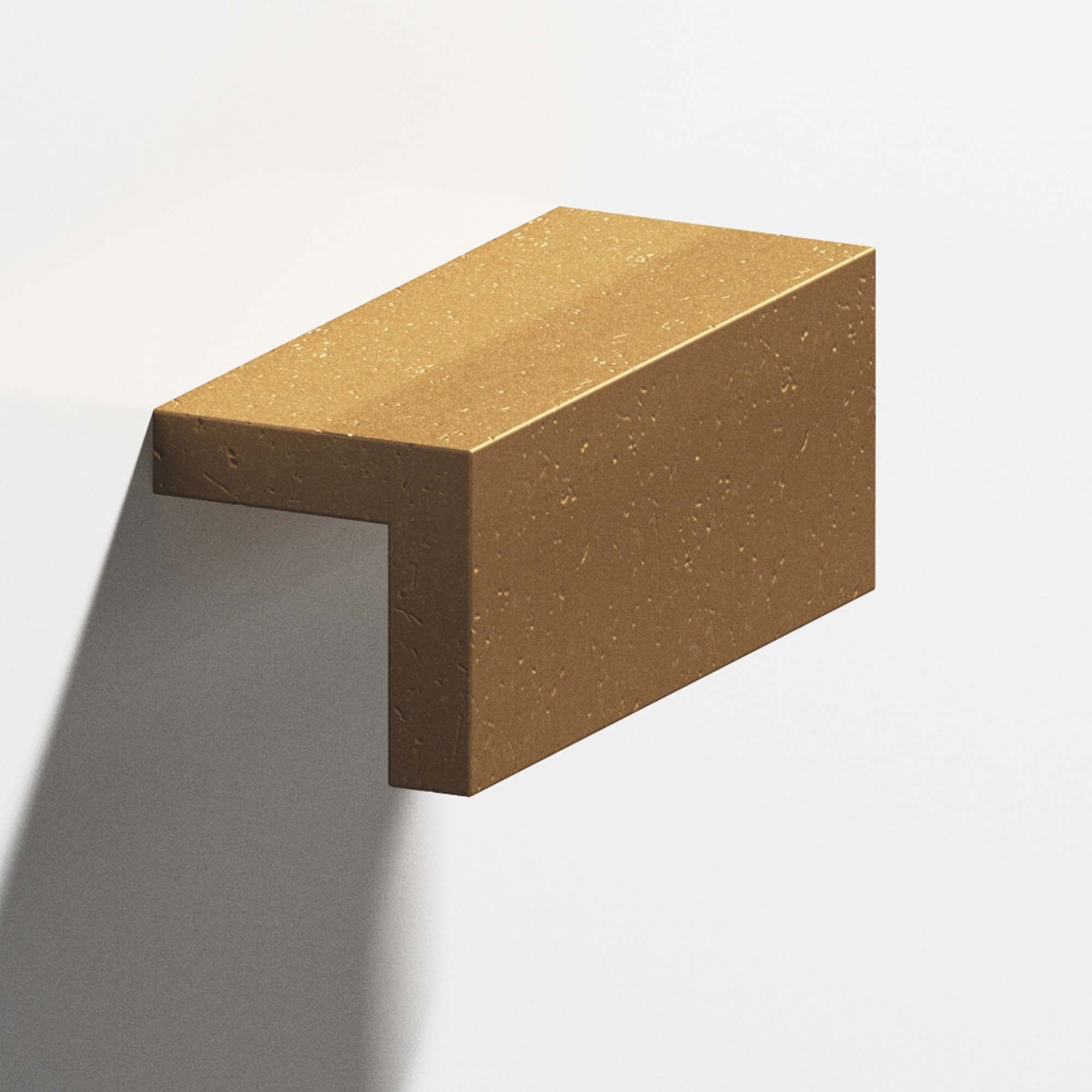 Colonial Bronze Series 712 4" L-Shaped Cabinet Edge Pull Distressed Light Statuary Bronze / 4"