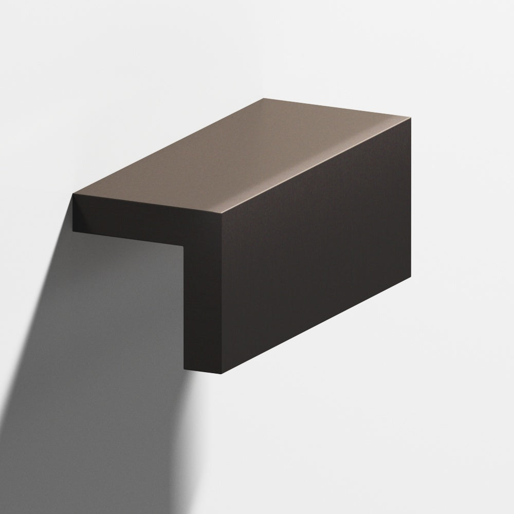 Colonial Bronze Series 712 4" L-Shaped Cabinet Edge Pull Dark Statuary Bronze / 4"