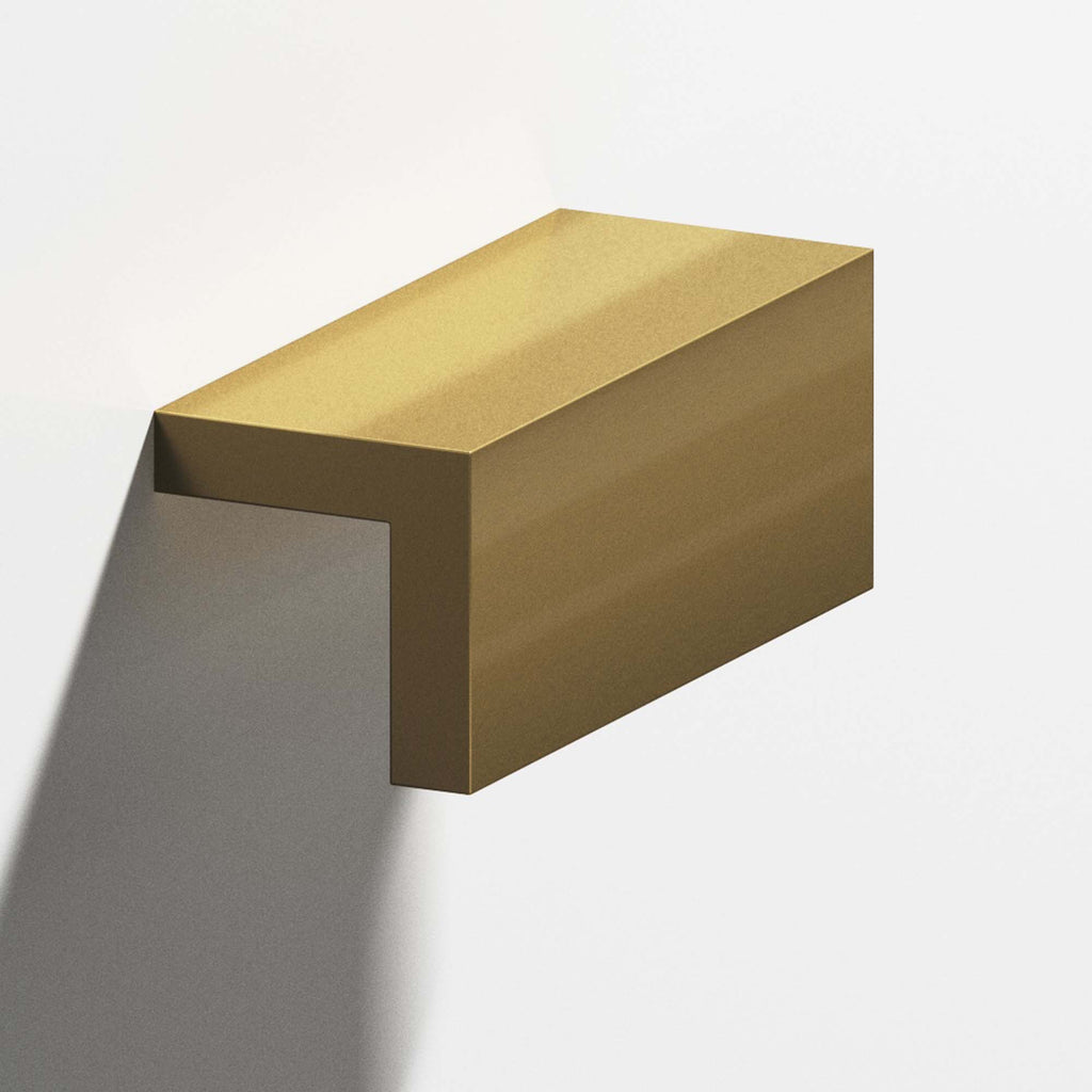Colonial Bronze Series 712 16" L-Shaped Cabinet Edge Pull Satin Brass / 16"
