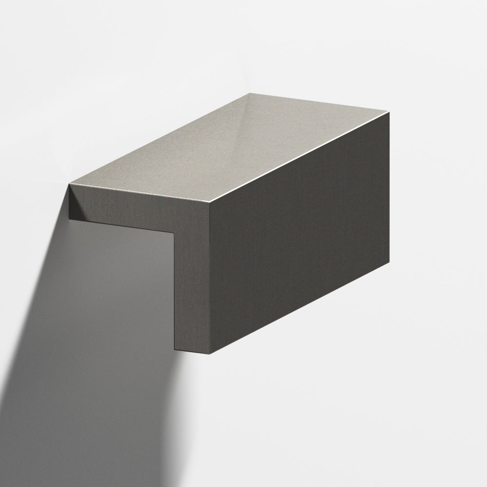 Colonial Bronze Series 712 1.5" L-Shaped Cabinet Edge Pull Nickel Stainless / 1.5"