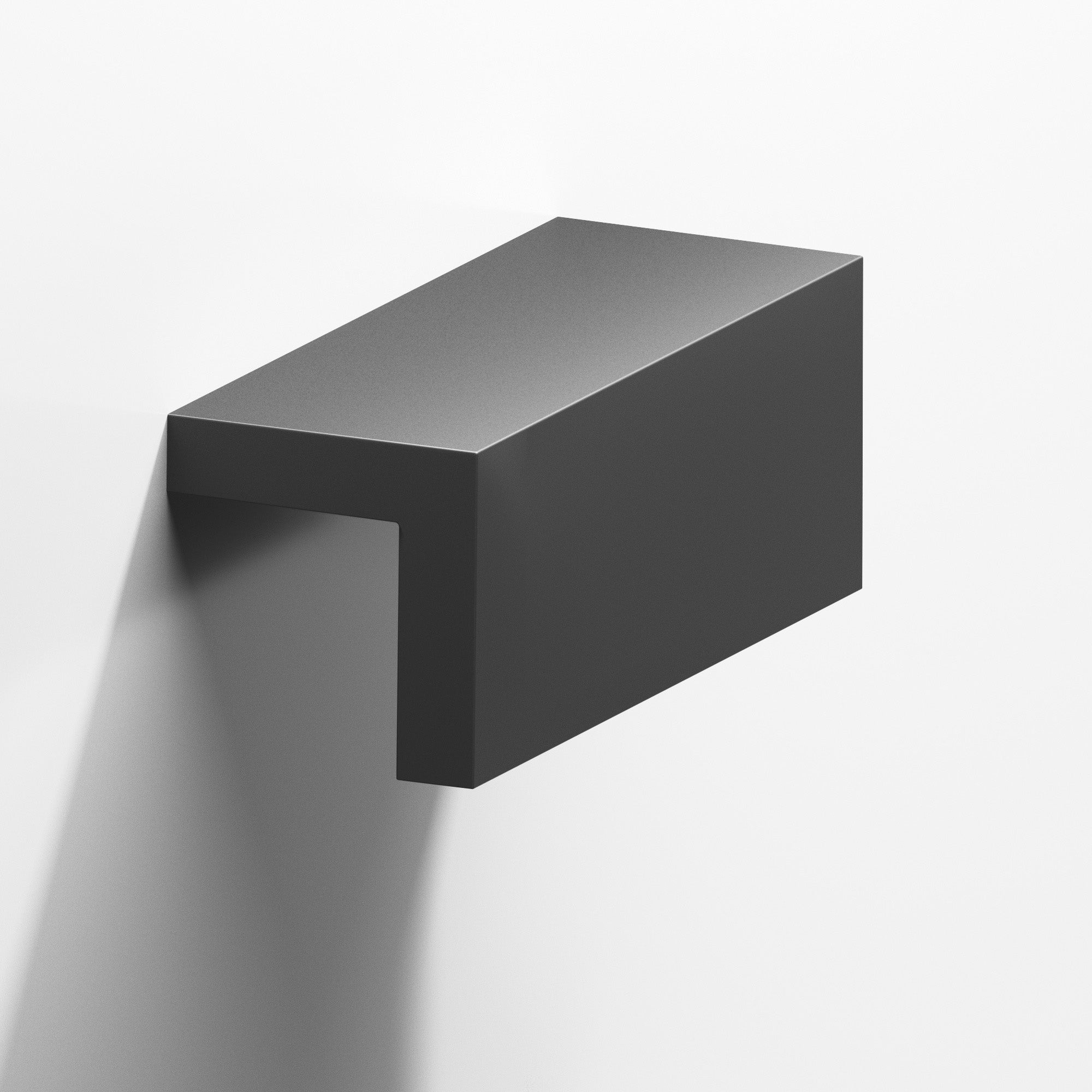 Colonial Bronze Series 712 1.5" L-Shaped Cabinet Edge Pull Matte Graphite / 1.5"