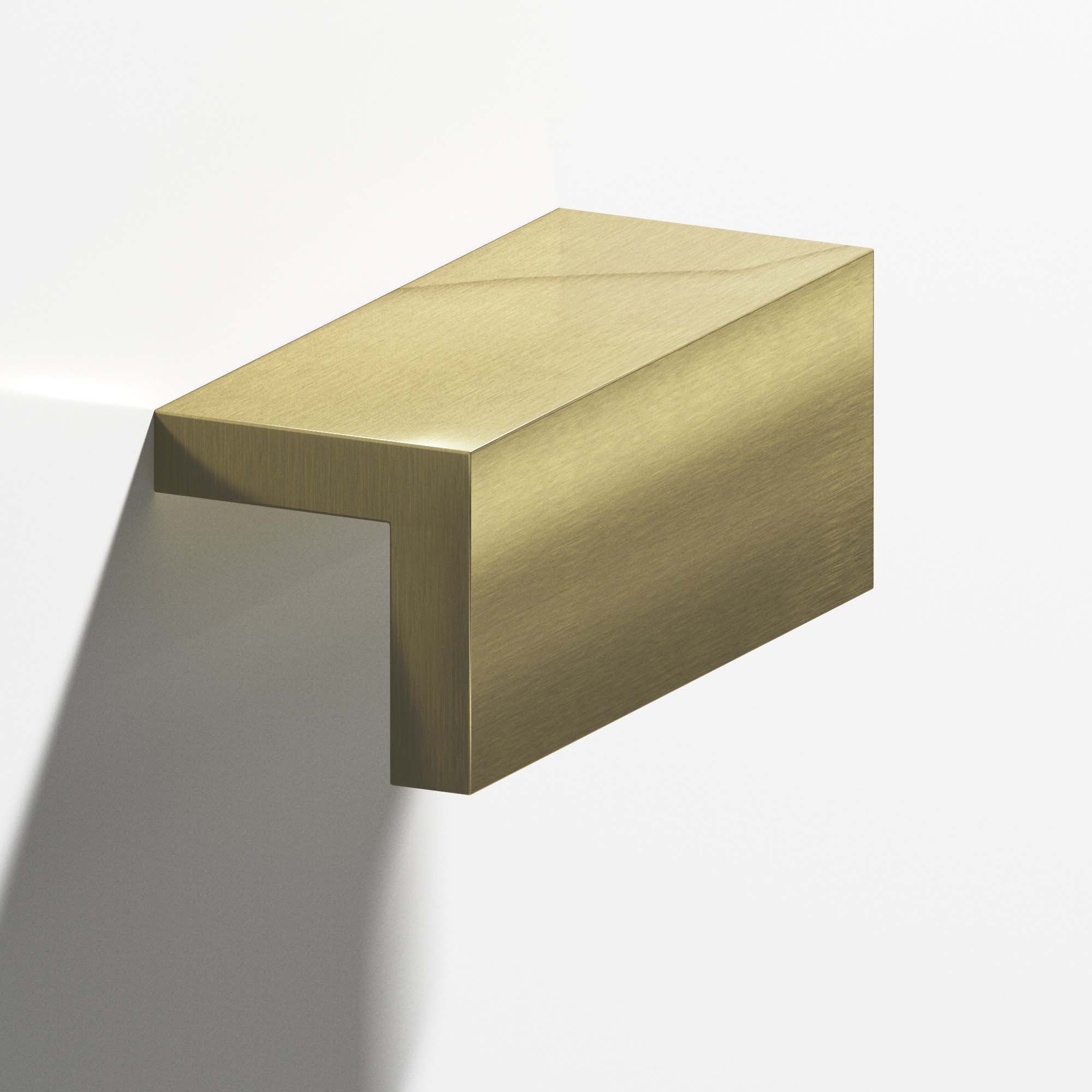 Colonial Bronze Series 712 1.5" L-Shaped Cabinet Edge Pull Antique Brass / 1.5"