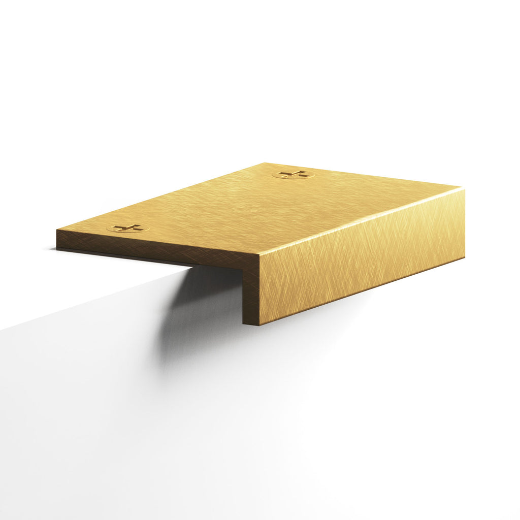 Colonial Bronze Series 713 4" L-Shaped Edge Pull With Exposed Finished Screws Weathered Brass / 4"