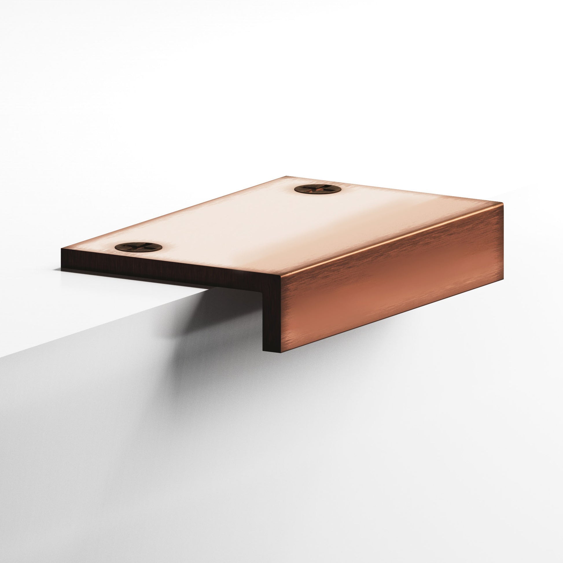 Colonial Bronze Series 713 4" L-Shaped Edge Pull With Exposed Finished Screws Antique Copper / 4"