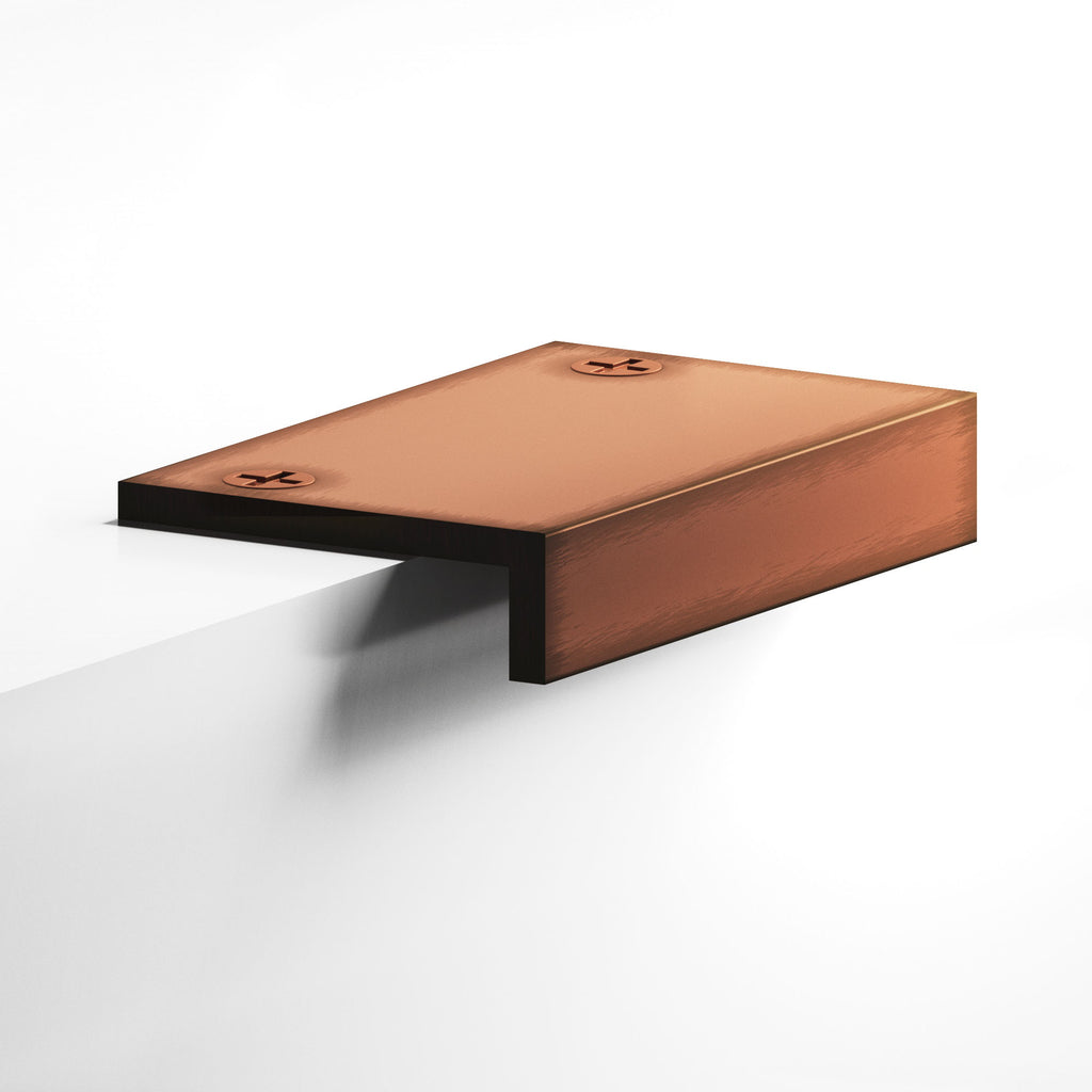 Colonial Bronze Series 713 4" L-Shaped Edge Pull With Exposed Finished Screws Matte Antique Copper / 4"