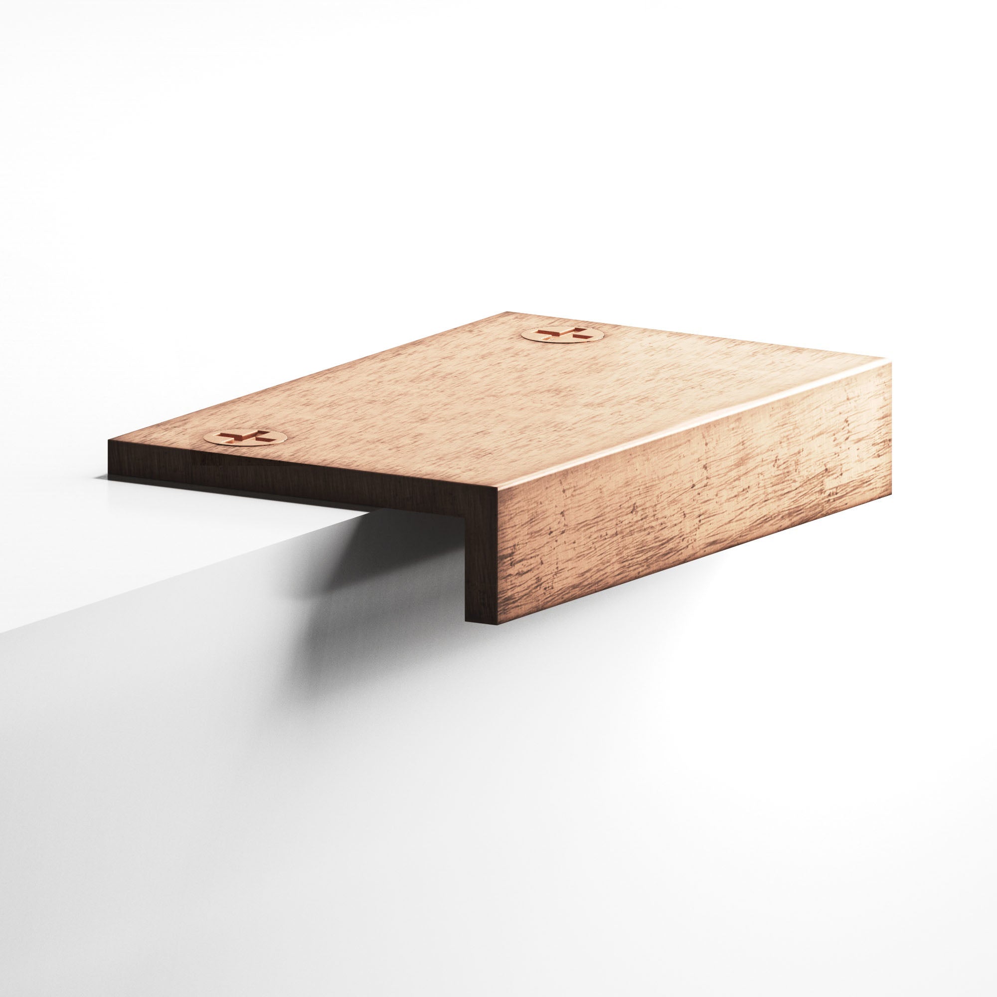 Colonial Bronze Series 713 2.5" L-Shaped Edge Pull With Exposed Finished Screws Distressed Antique Copper / 2.5"