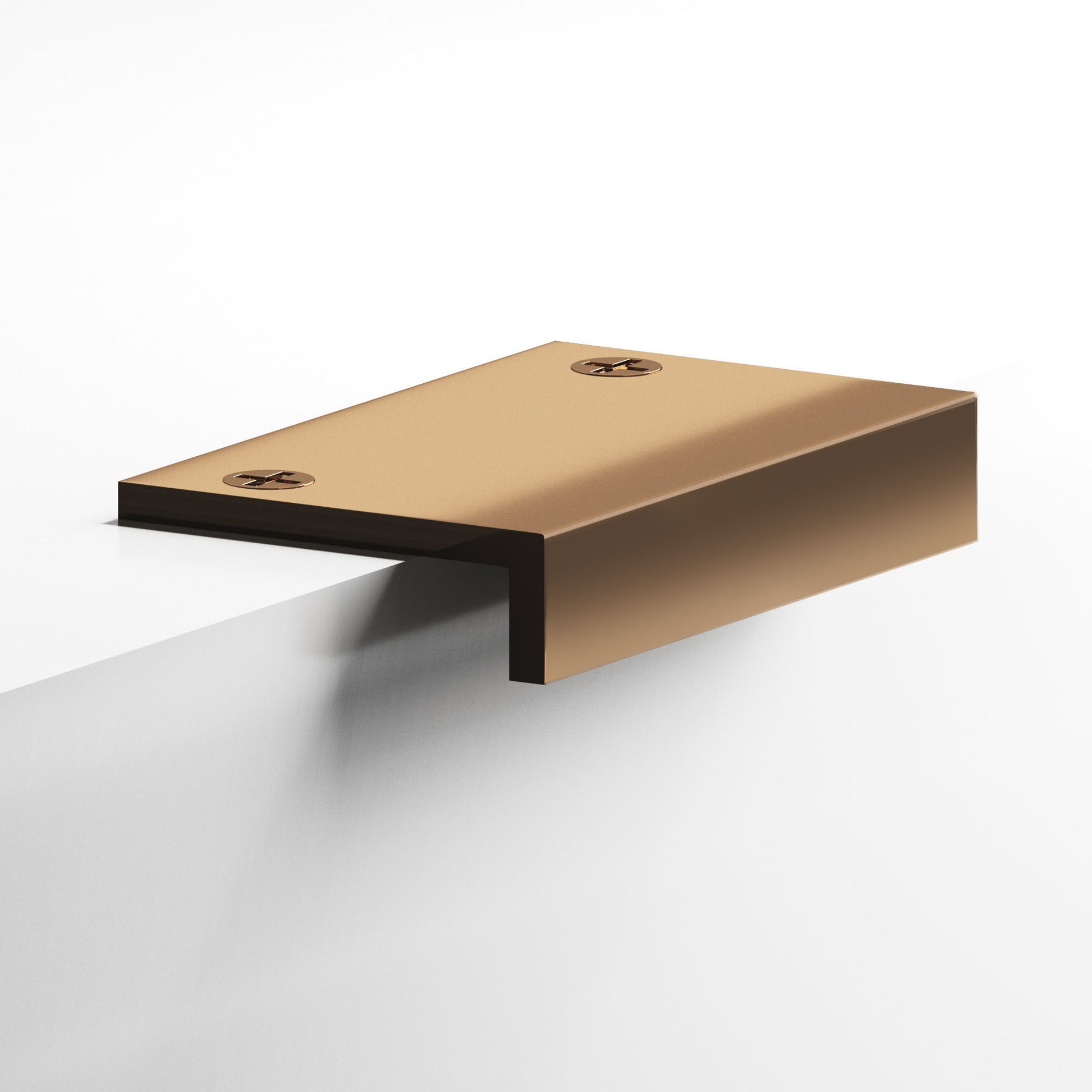 Colonial Bronze Series 713 8" L-Shaped Edge Pull With Exposed Finished Screws Polished Bronze / 8"