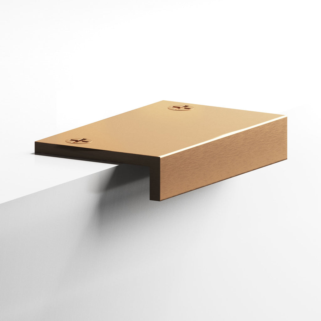 Colonial Bronze Series 713 8" L-Shaped Edge Pull With Exposed Finished Screws Matte Satin Bronze / 8"