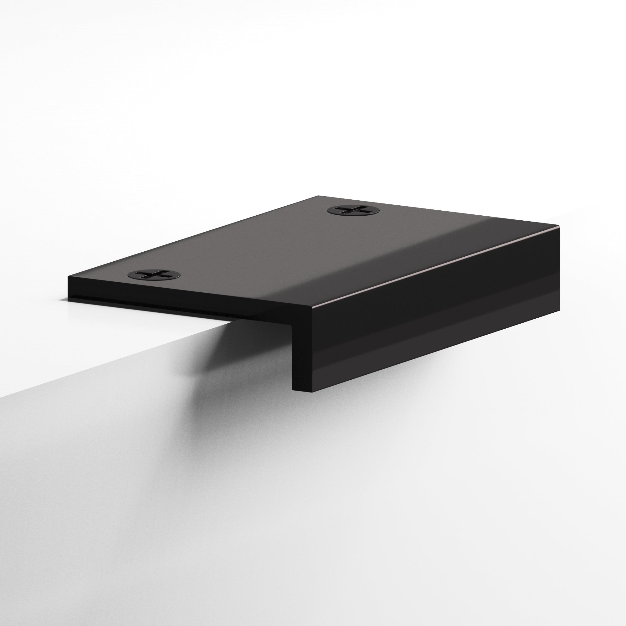 Colonial Bronze Series 713 12" L-Shaped Edge Pull With Exposed Finished Screws Satin Black / 12"