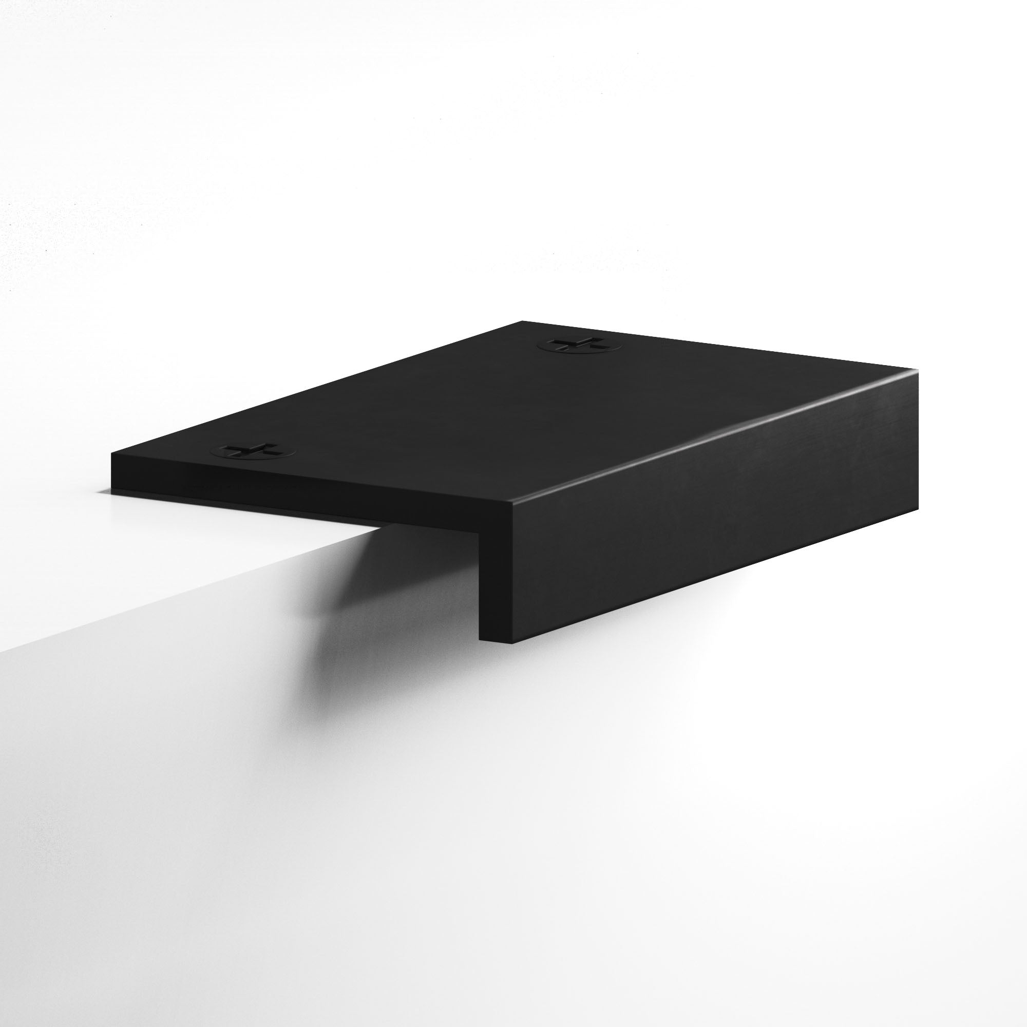 Colonial Bronze Series 713 12" L-Shaped Edge Pull With Exposed Finished Screws Matte Satin Black / 12"