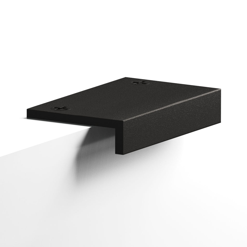 Colonial Bronze Series 713 4" L-Shaped Edge Pull With Exposed Finished Screws Frost Black™ / 4"