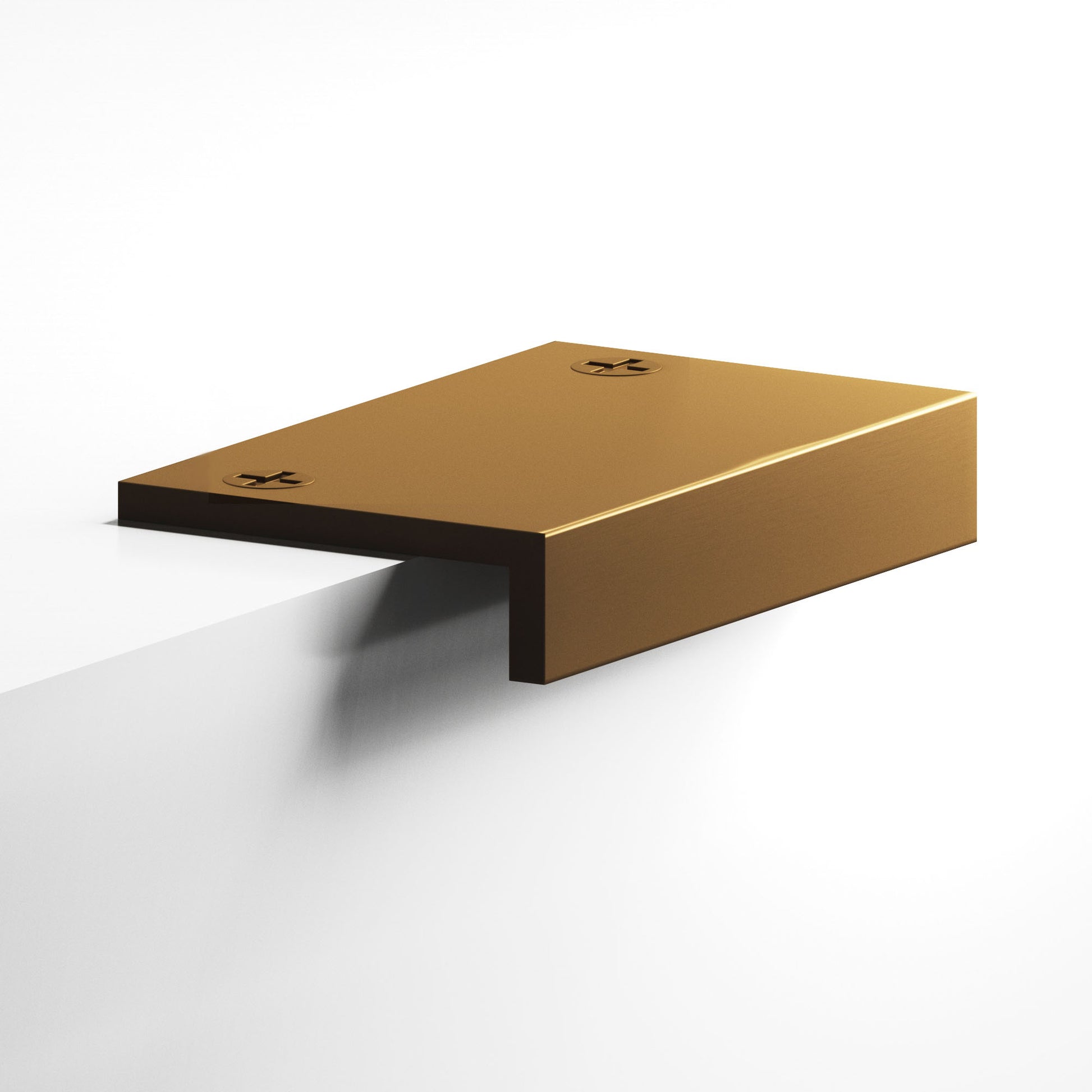 Colonial Bronze Series 713 4" L-Shaped Edge Pull With Exposed Finished Screws Matte Light Statuary Bronze / 4"