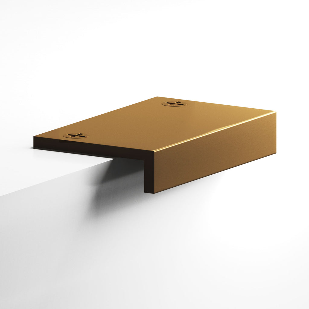 Colonial Bronze Series 713 8" L-Shaped Edge Pull With Exposed Finished Screws Matte Light Statuary Bronze / 8"