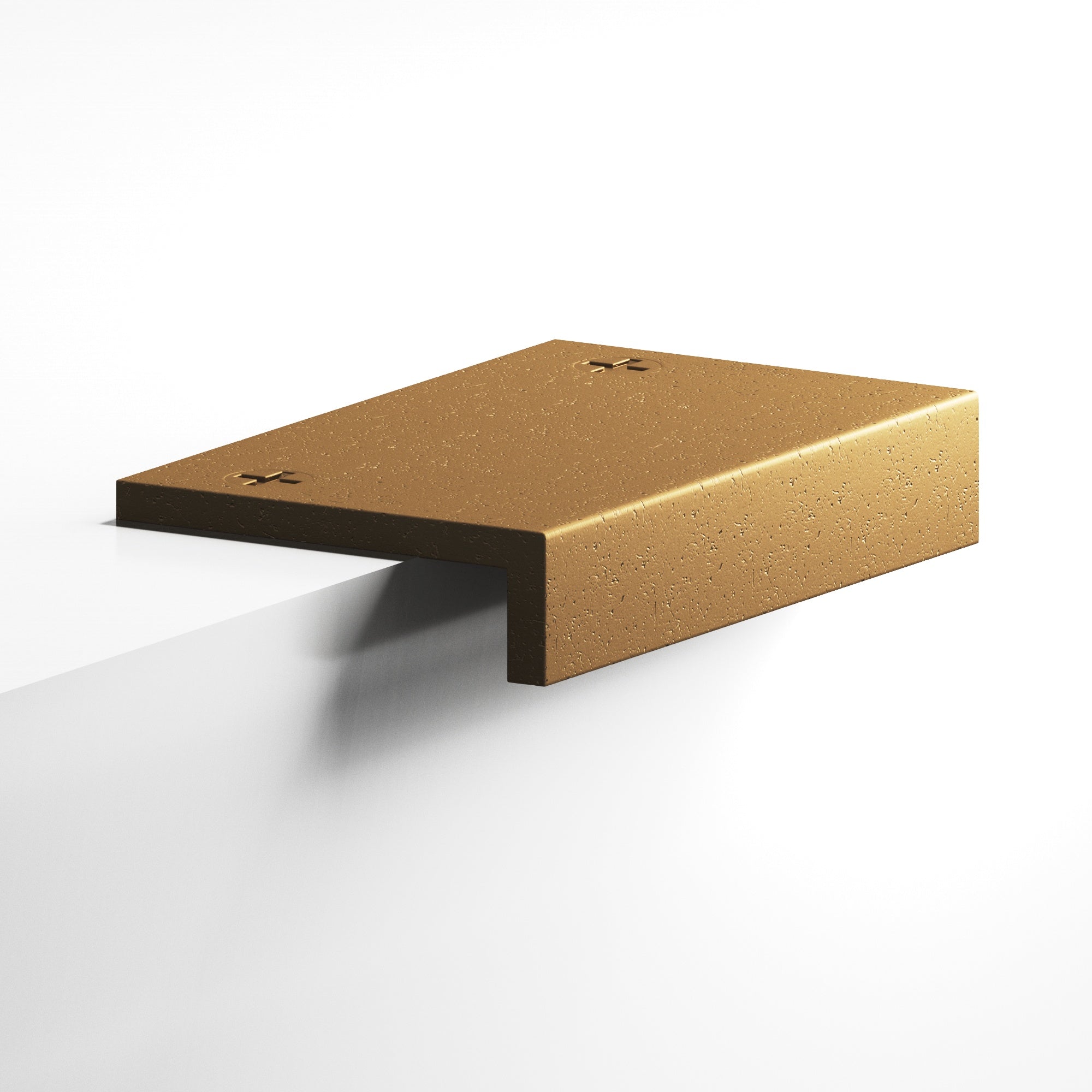 Colonial Bronze Series 713 4" L-Shaped Edge Pull With Exposed Finished Screws Distressed Light Statuary Bronze / 4"