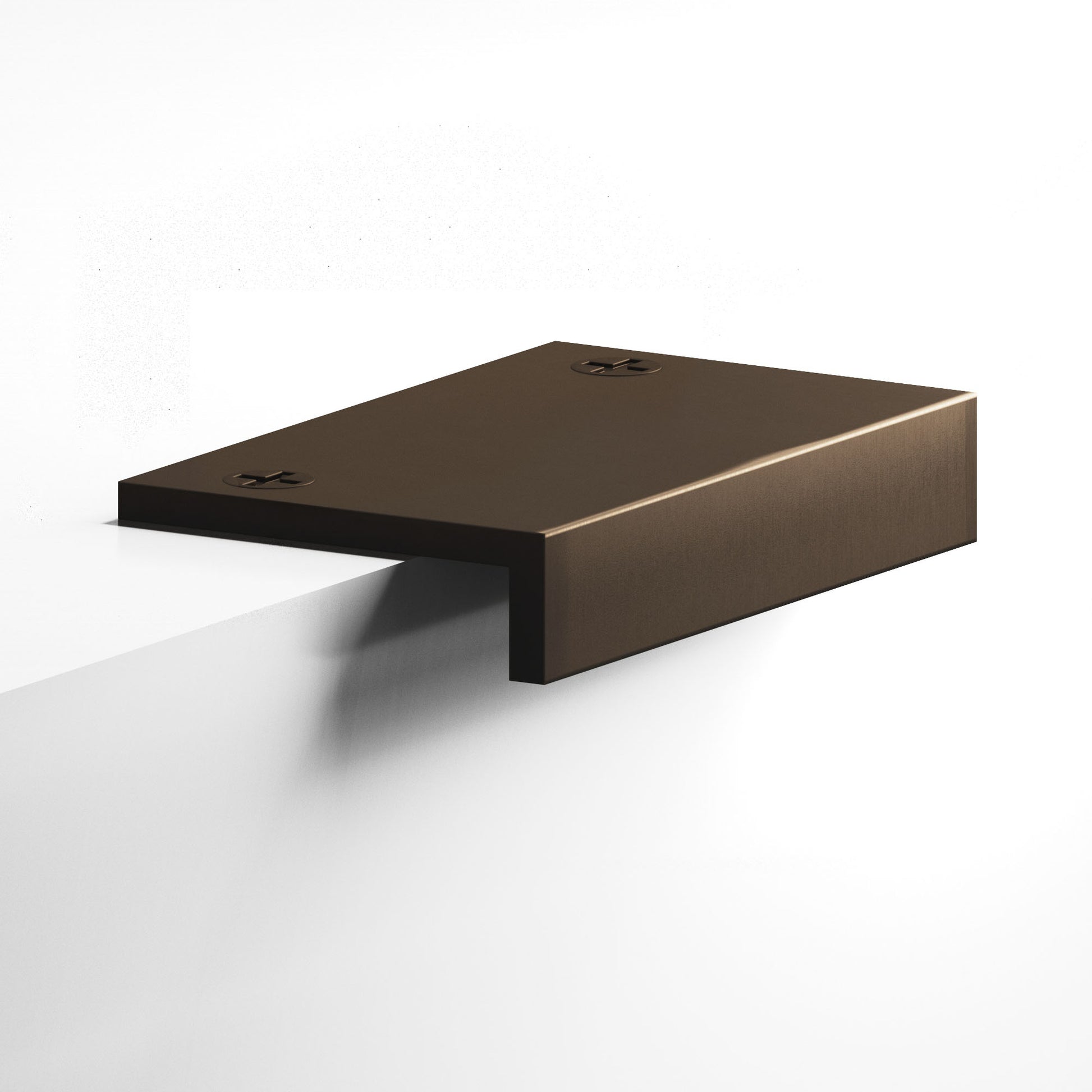 Colonial Bronze Series 713 4" L-Shaped Edge Pull With Exposed Finished Screws Heritage Bronze / 4"