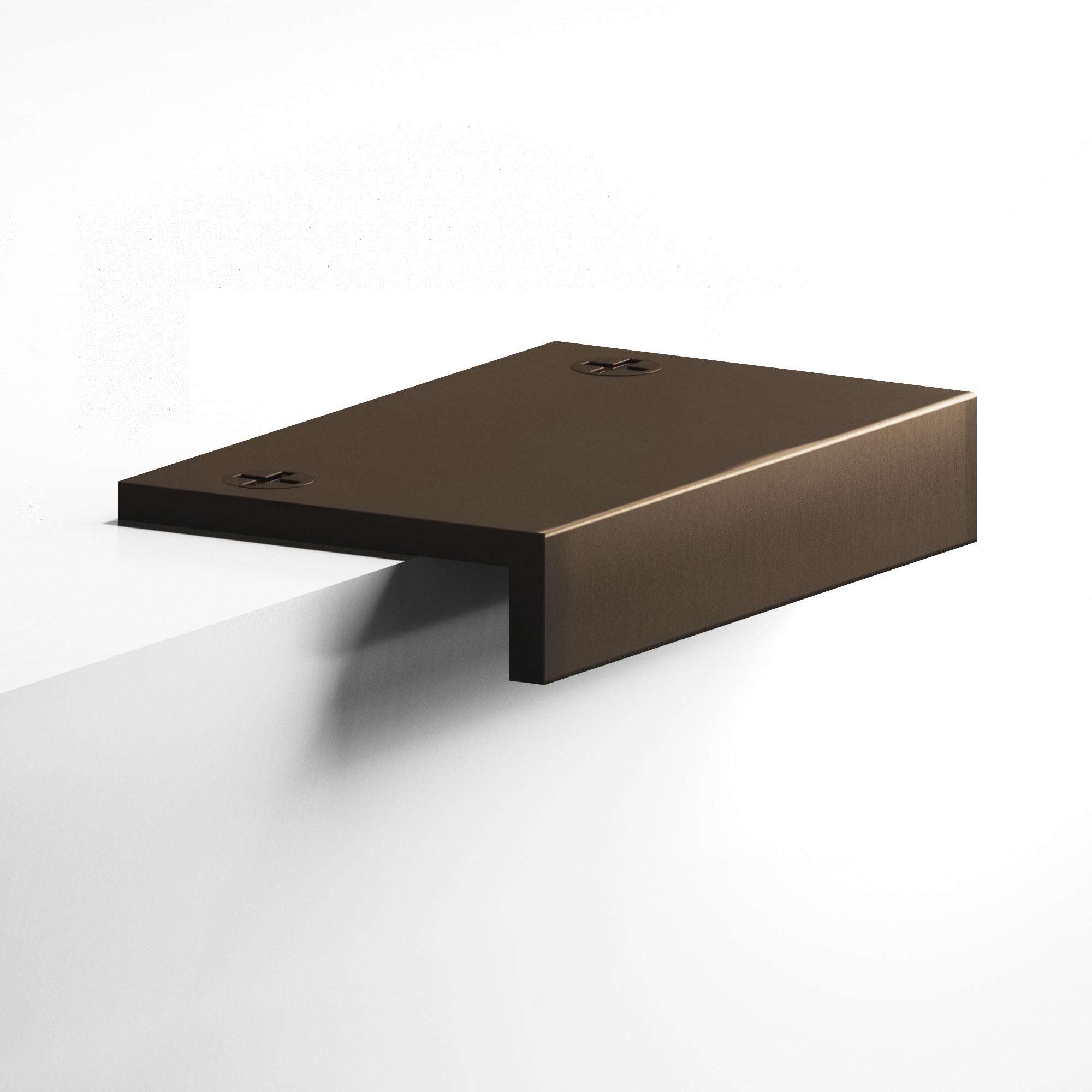 Colonial Bronze Series 713 2.5" L-Shaped Edge Pull With Exposed Finished Screws Heritage Bronze / 2.5"