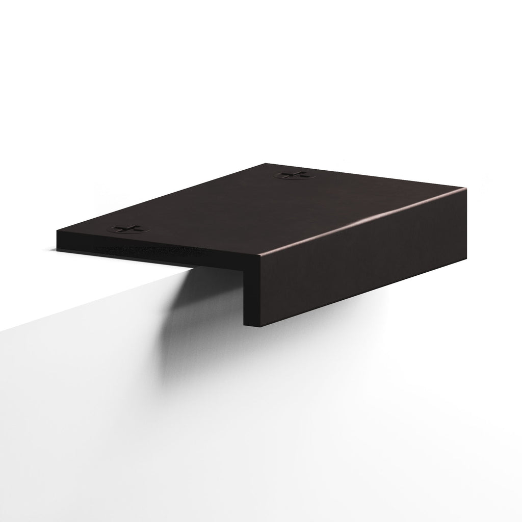 Colonial Bronze Series 713 4" L-Shaped Edge Pull With Exposed Finished Screws Matte Dark Statuary Bronze / 4"