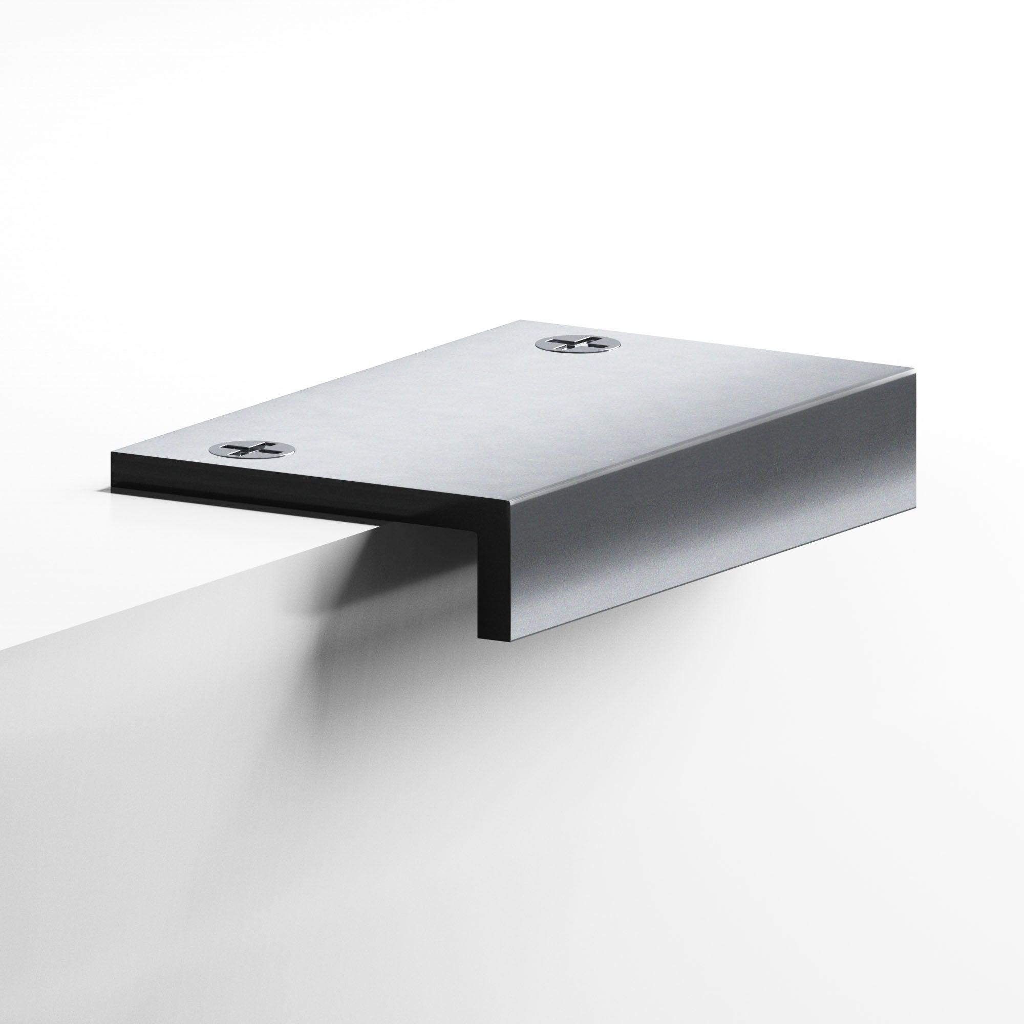 Colonial Bronze Series 713 2.5" L-Shaped Edge Pull With Exposed Finished Screws Satin Chrome / 2.5"