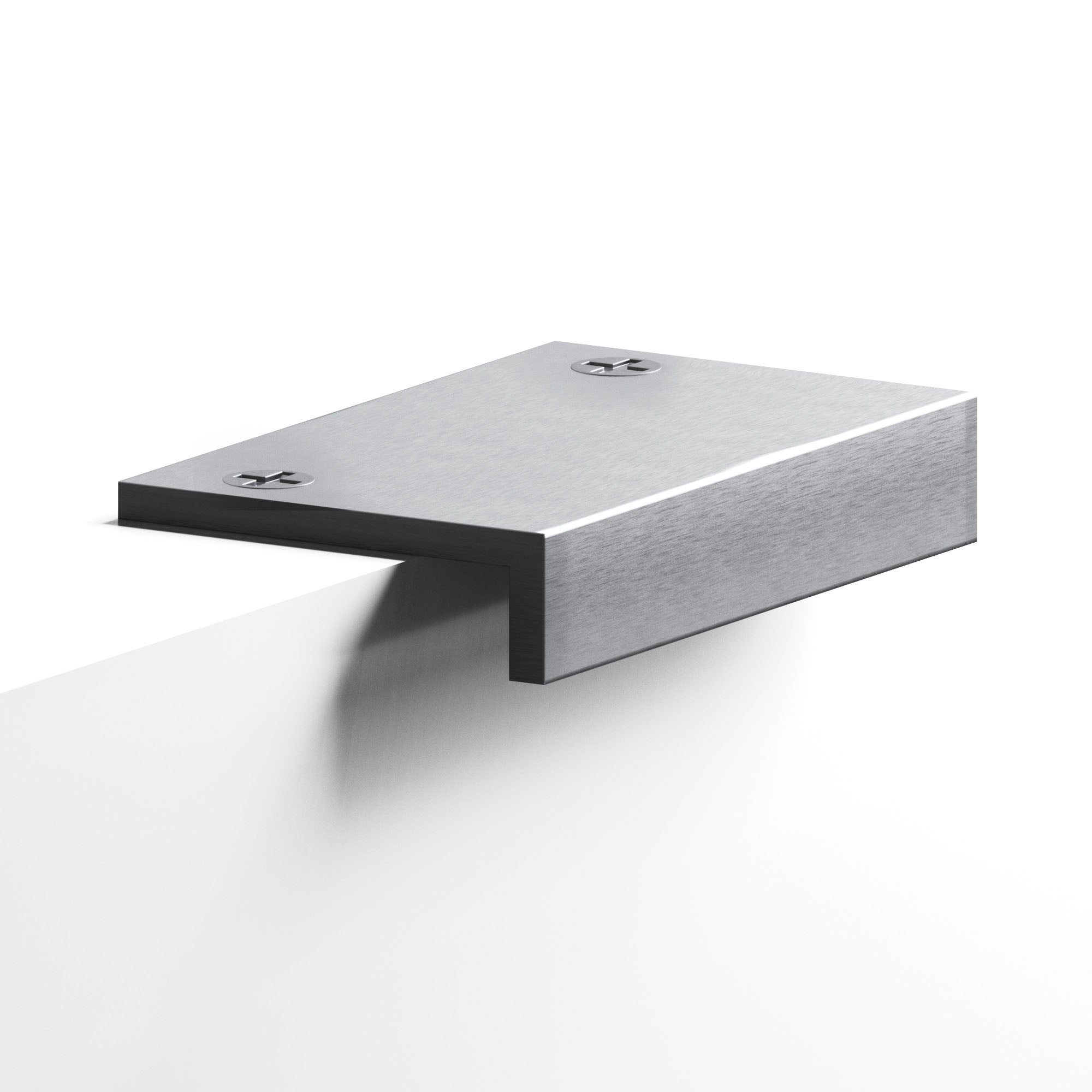 Colonial Bronze Series 713 8" L-Shaped Edge Pull With Exposed Finished Screws Matte Satin Chrome / 8"