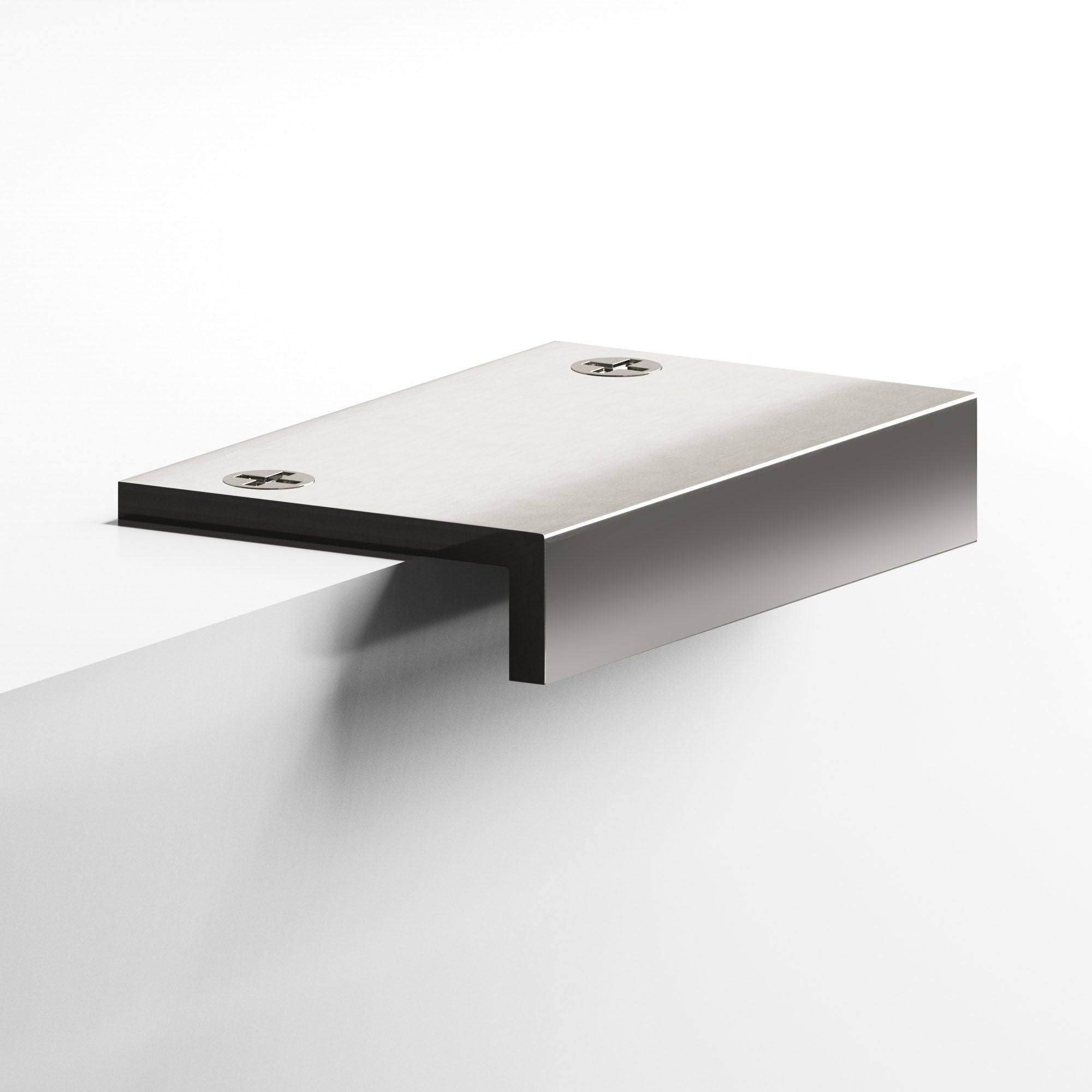 Colonial Bronze Series 713 8" L-Shaped Edge Pull With Exposed Finished Screws Polished Nickel / 8"