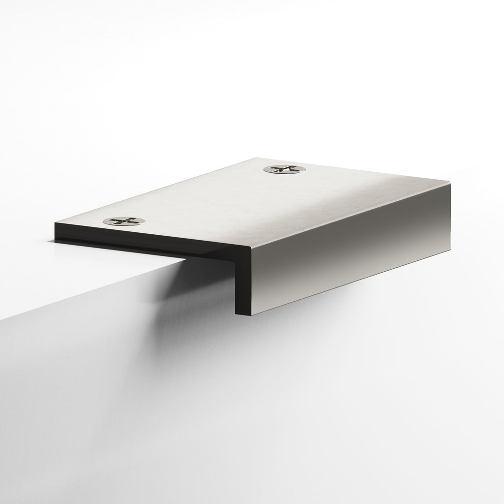 Colonial Bronze Series 713 4" L-Shaped Edge Pull With Exposed Finished Screws Satin Nickel / 4"