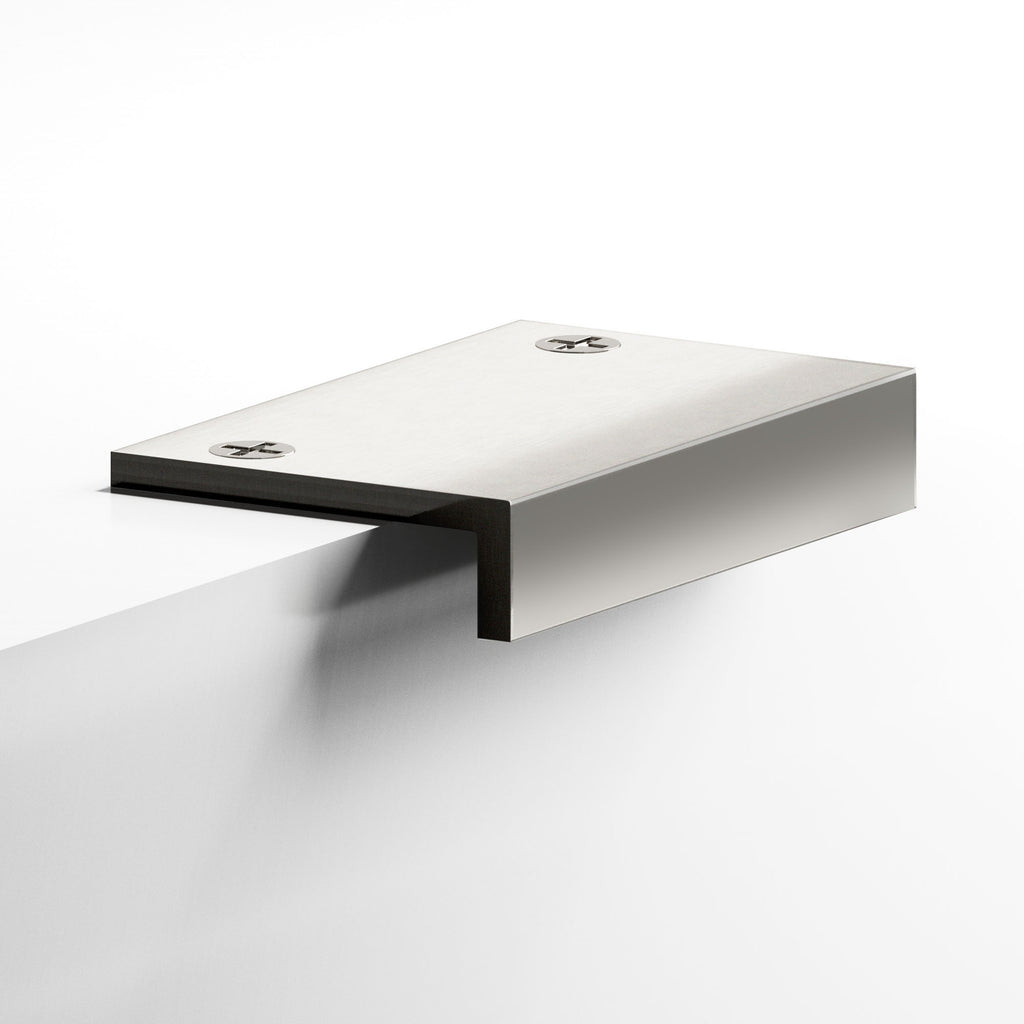 Colonial Bronze Series 713 2.5" L-Shaped Edge Pull With Exposed Finished Screws Nickel Stainless / 2.5"