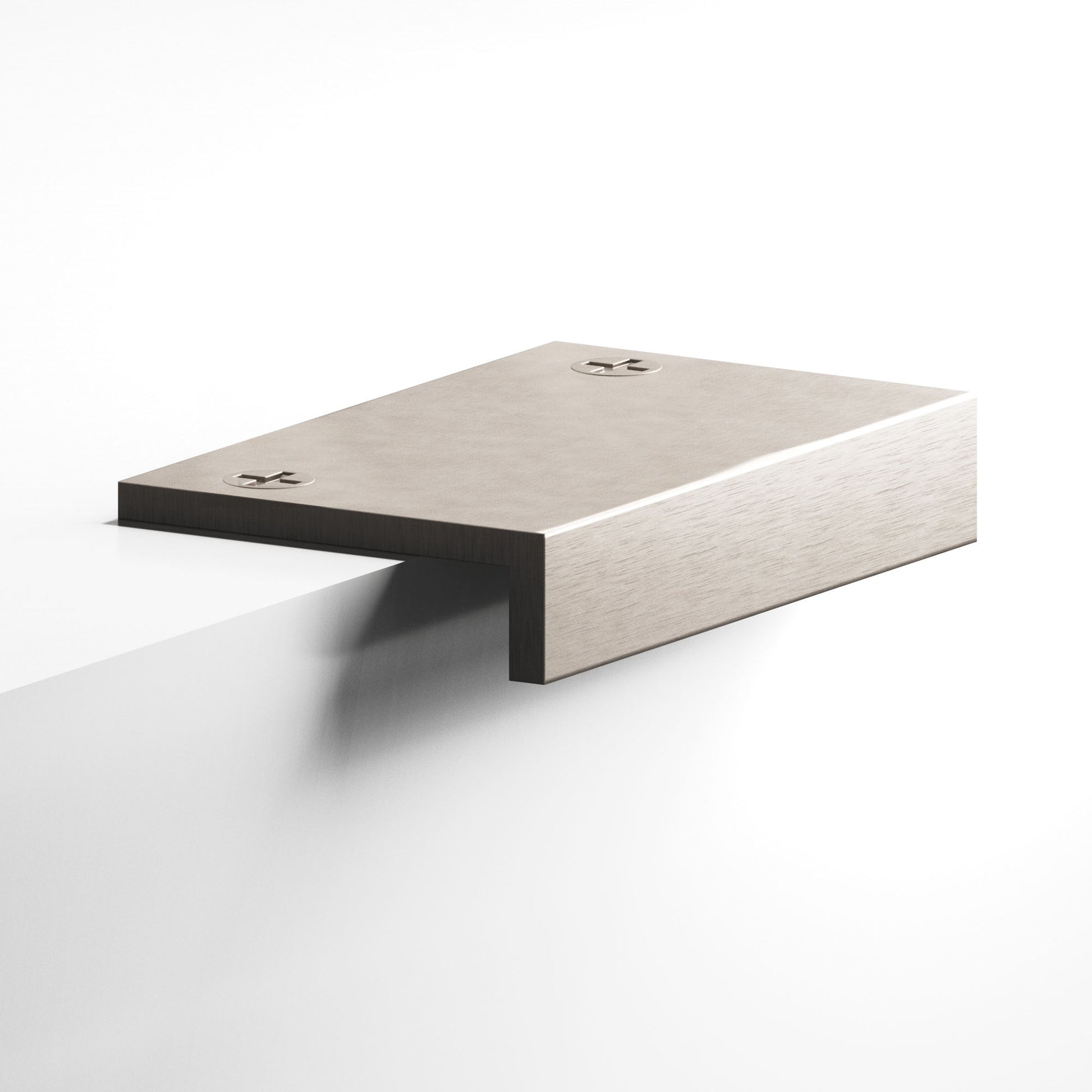 Colonial Bronze Series 713 12" L-Shaped Edge Pull With Exposed Finished Screws Matte Satin Nickel / 12"