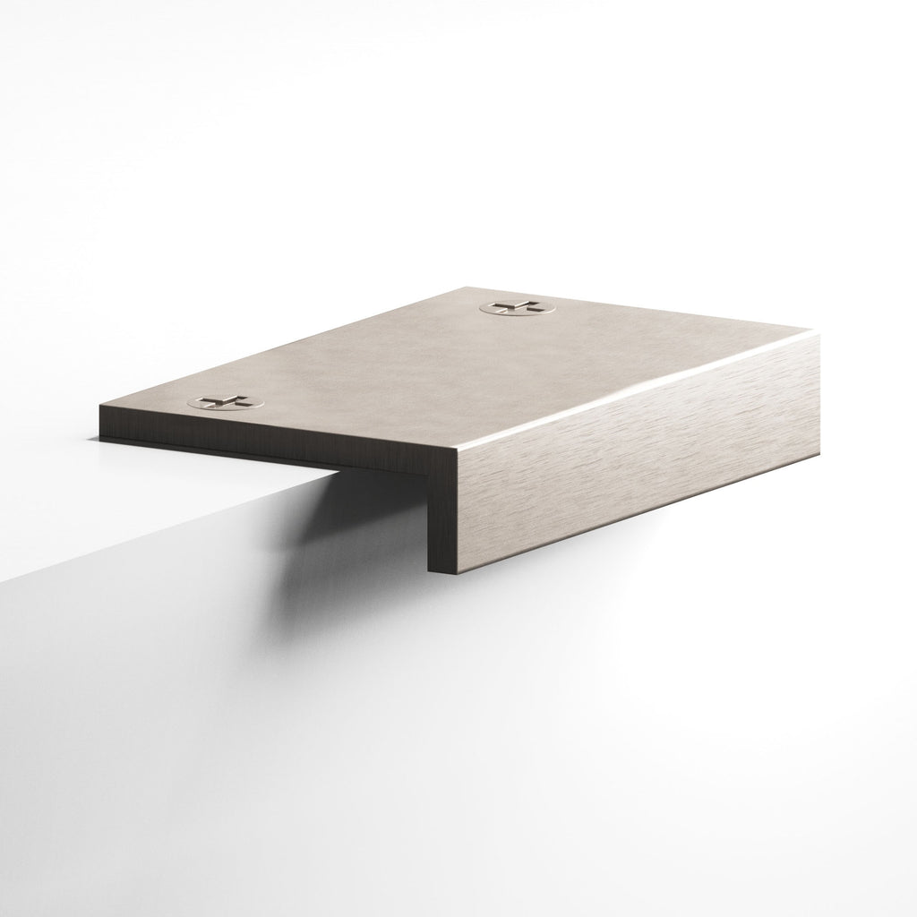 Colonial Bronze Series 713 8" L-Shaped Edge Pull With Exposed Finished Screws Matte Satin Nickel / 8"
