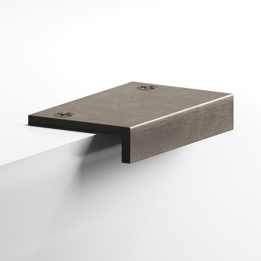 Colonial Bronze Series 713 4" L-Shaped Edge Pull With Exposed Finished Screws Matte Pewter / 4"