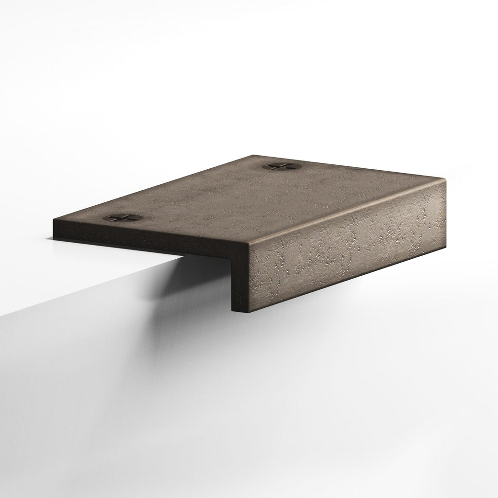Colonial Bronze Series 713 8" L-Shaped Edge Pull With Exposed Finished Screws Distressed Pewter / 8"