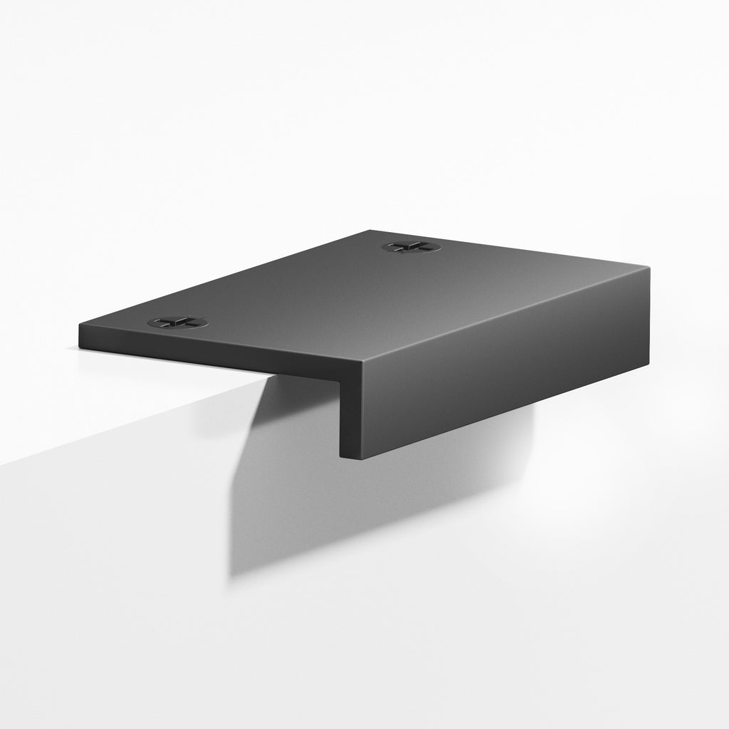 Colonial Bronze Series 713 8" L-Shaped Edge Pull With Exposed Finished Screws Matte Graphite / 8"