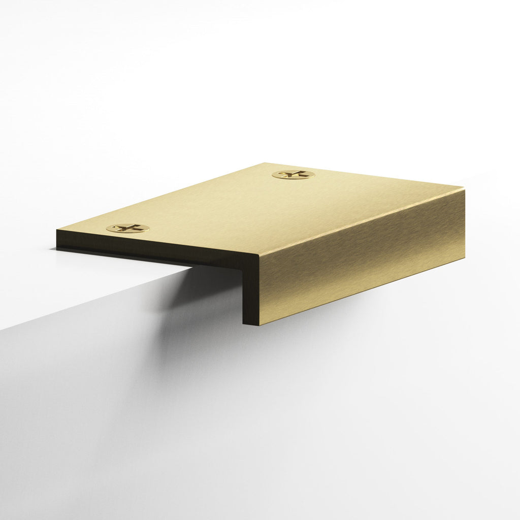 Colonial Bronze Series 713 4" L-Shaped Edge Pull With Exposed Finished Screws Antique Brass / 4"