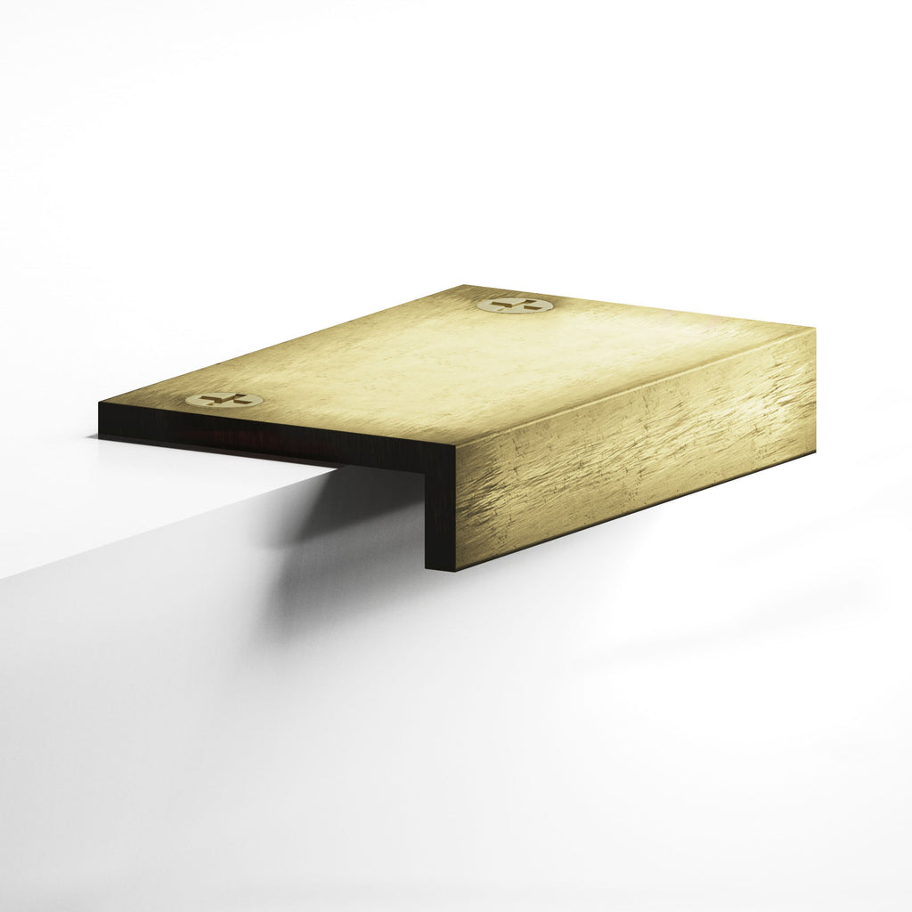 Colonial Bronze Series 713 8" L-Shaped Edge Pull With Exposed Finished Screws Distressed Antique Brass / 8"