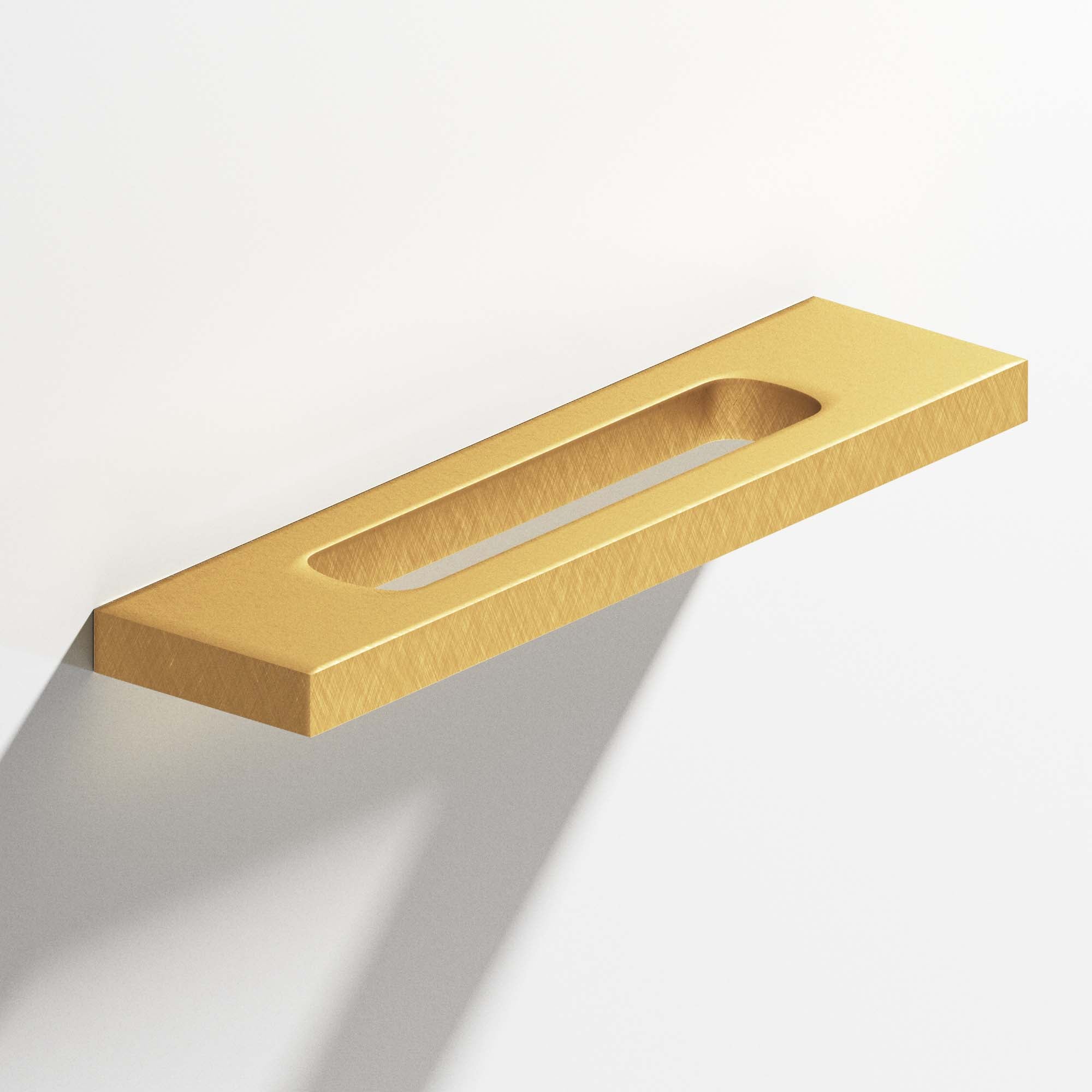 Colonial Bronze Series 718 6" Rectangular Cabinet Pull With Center Cutout Weathered Brass / 6"