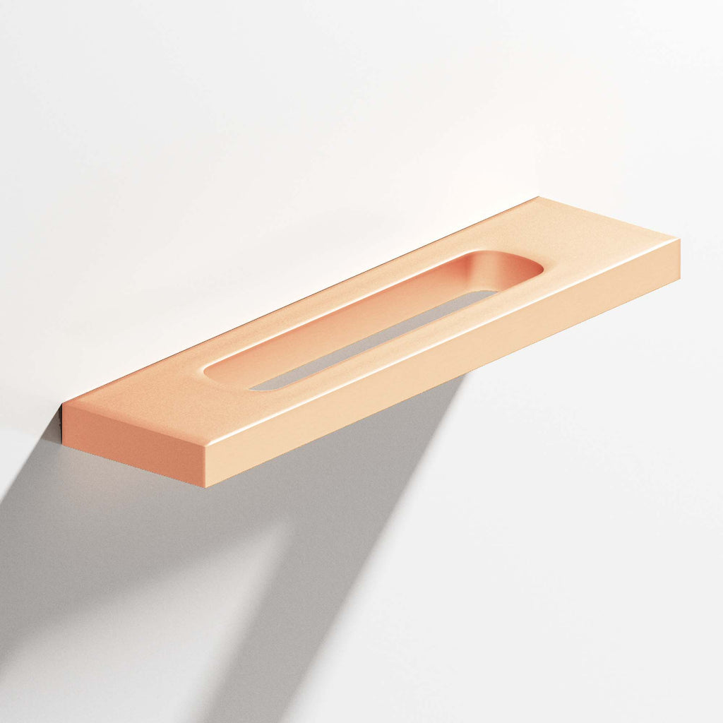 Colonial Bronze Series 718 3" Rectangular Cabinet Pull With Center Cutout Matte Satin Copper / 3"