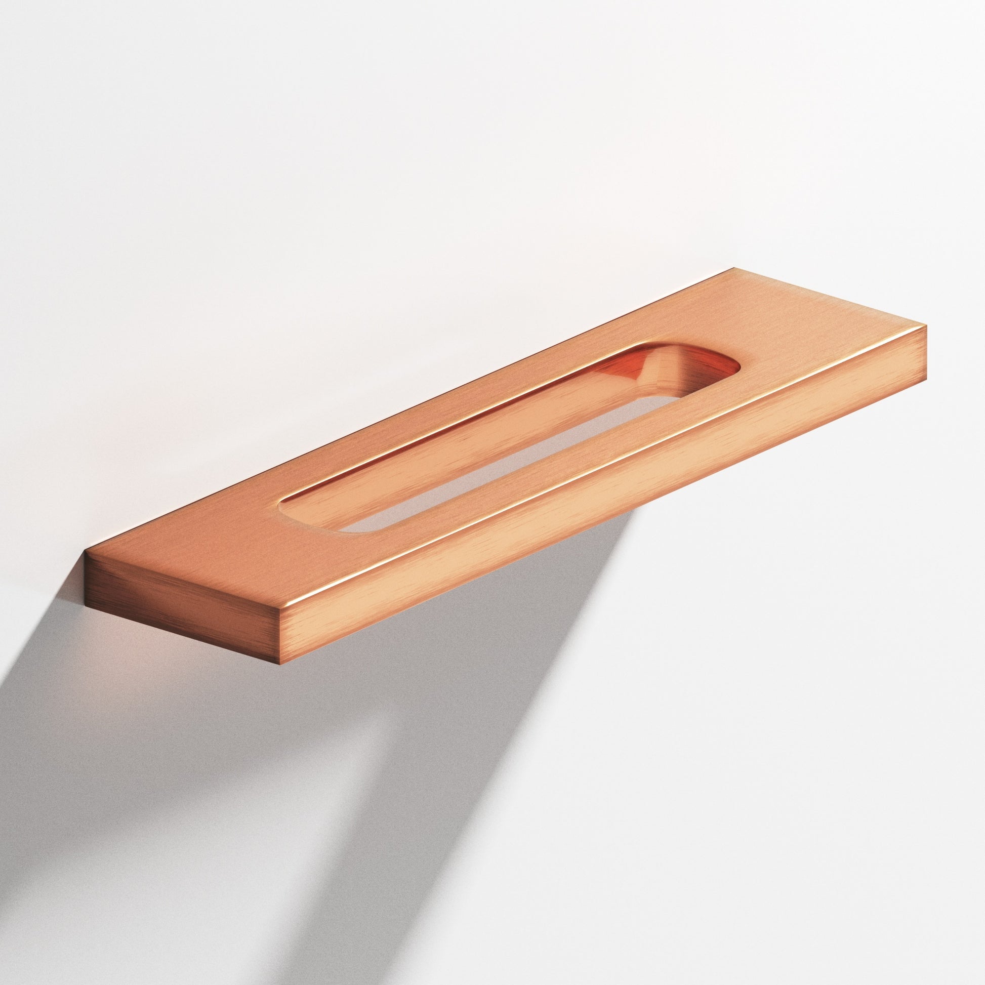 Colonial Bronze Series 718 6" Rectangular Cabinet Pull With Center Cutout Antique Copper / 6"