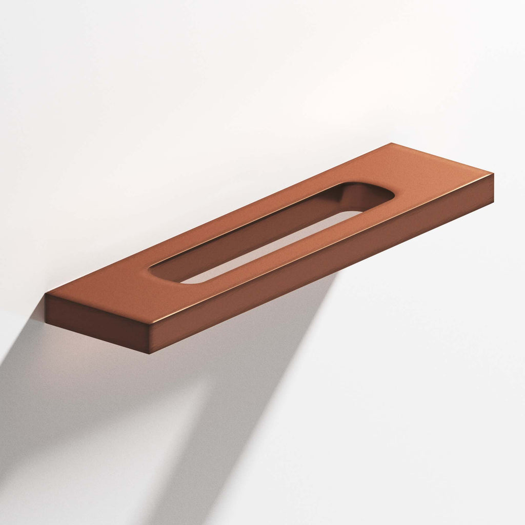 Colonial Bronze Series 718 4" Rectangular Cabinet Pull With Center Cutout Matte Antique Copper / 4"